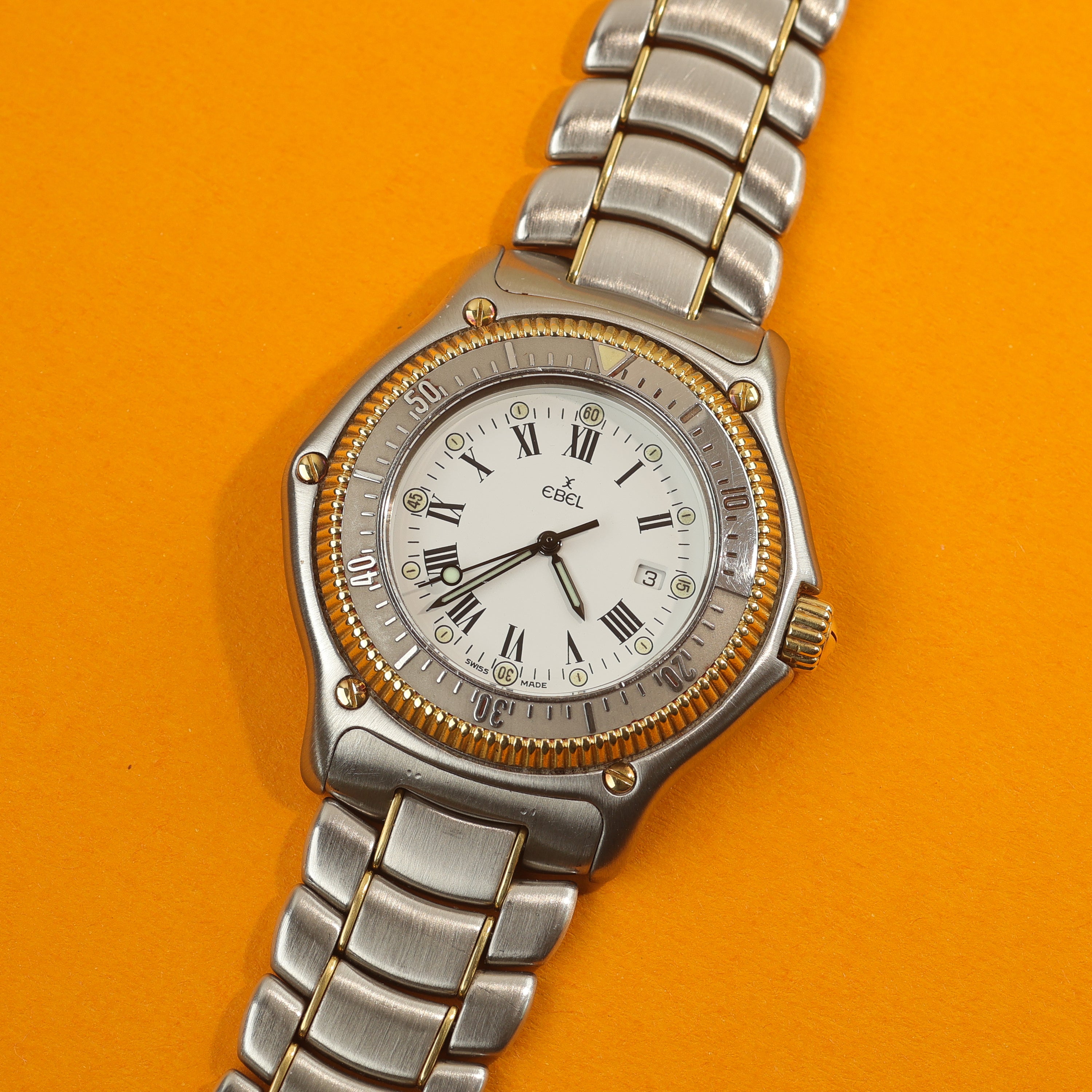 Ebel Discovery Ref. 183913 Steel and Gold White Dial