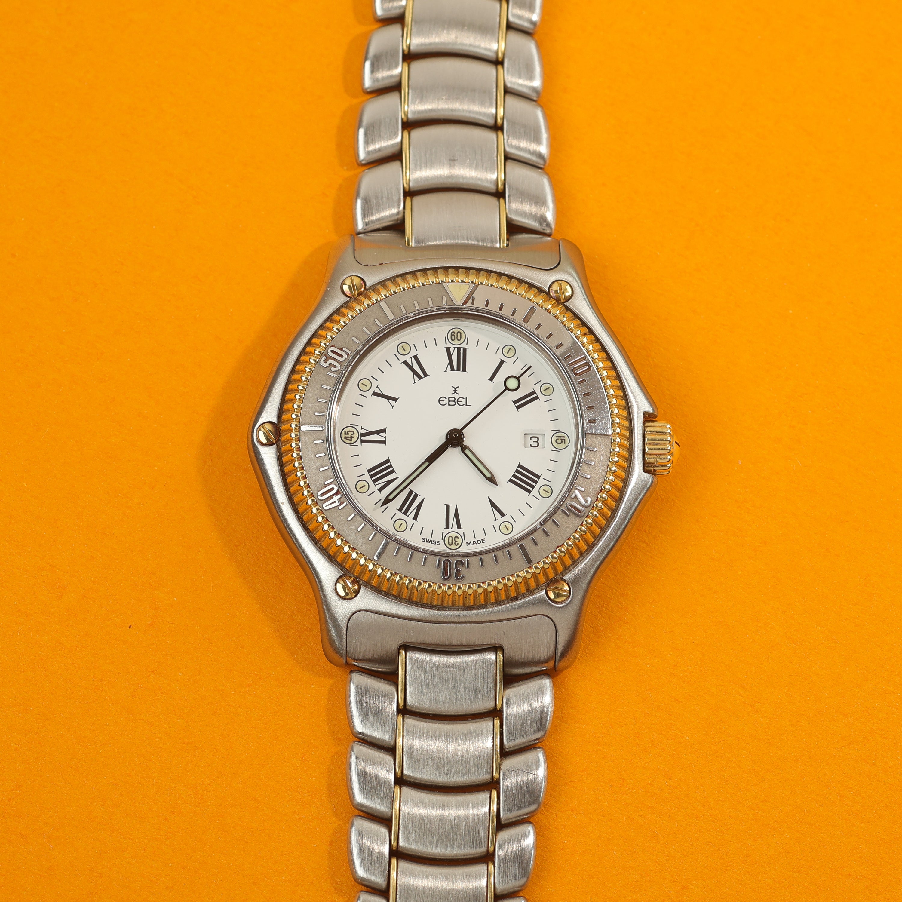 Ebel Discovery Ref. 183913 Steel and Gold White Dial