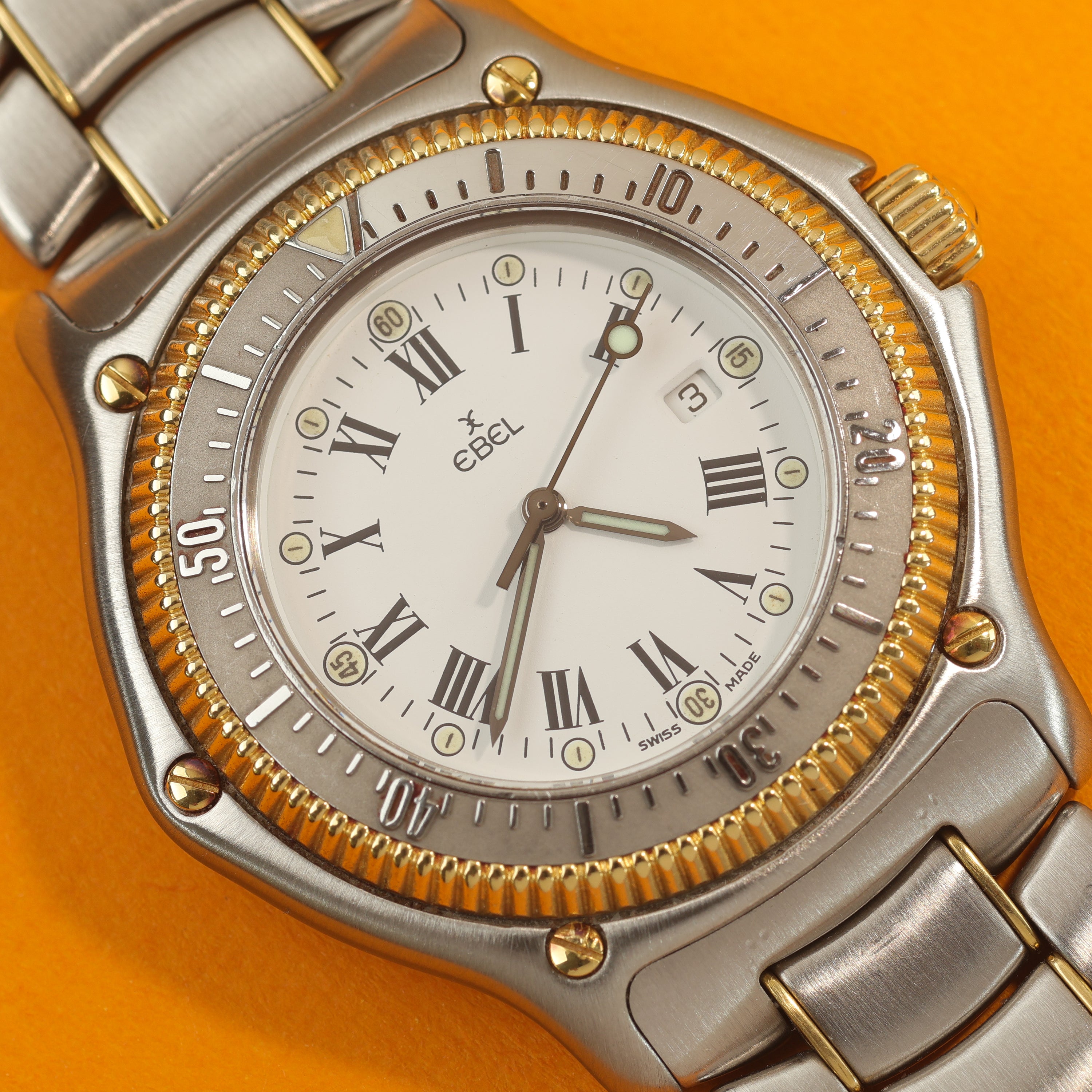 Ebel Discovery Ref. 183913 Steel and Gold White Dial