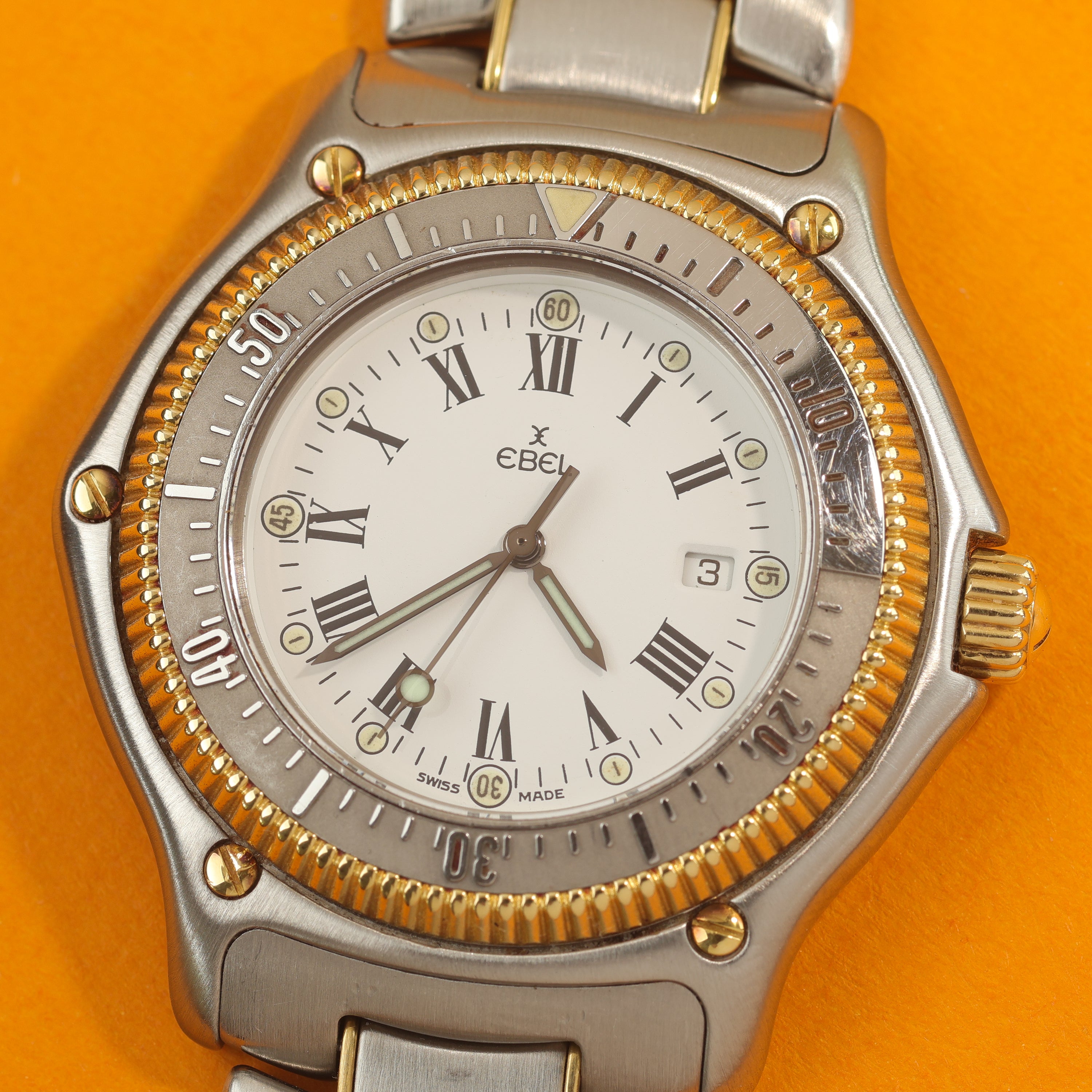 Ebel Discovery Ref. 183913 Steel and Gold White Dial
