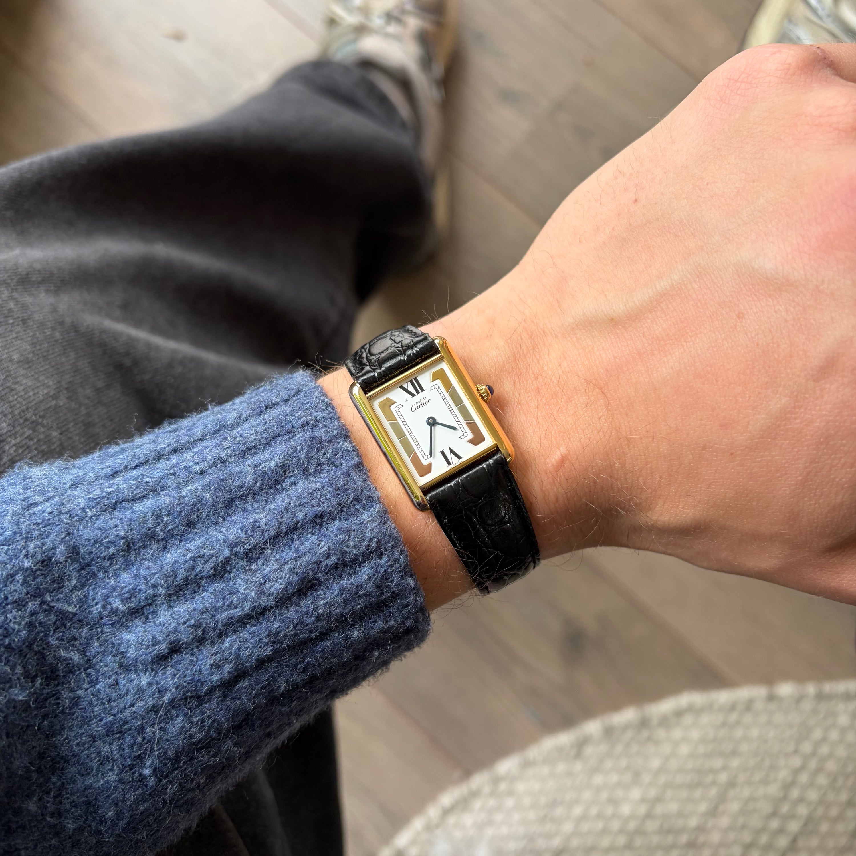 Cartier Must Tank Ref. 590005 White Trinity Dial