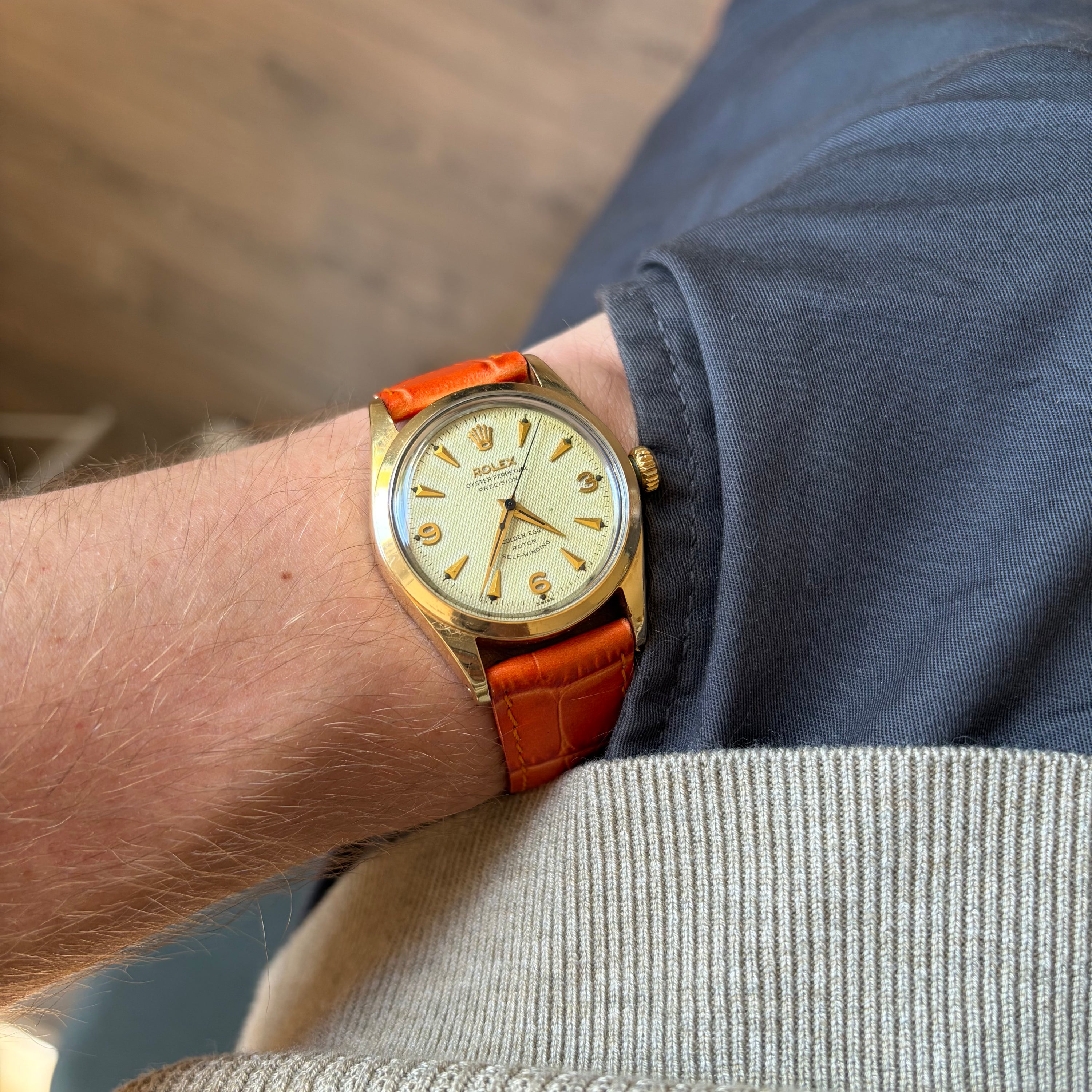 Rolex Oyster Perpetual Ref. 6634 'Golden Egg' Gold Capped