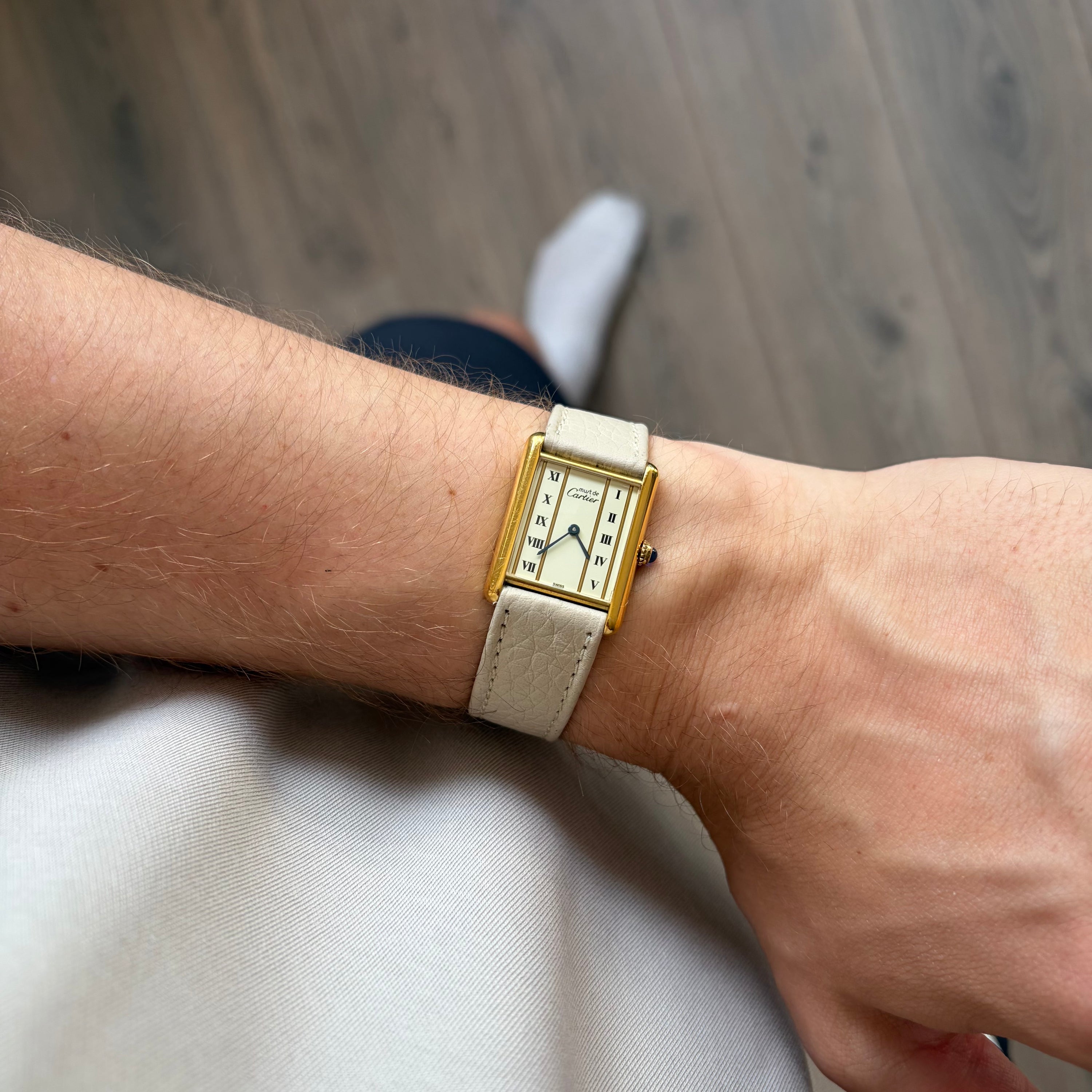 Cartier Must Tank Ref. 590005 Cream Dial Invoice and Box