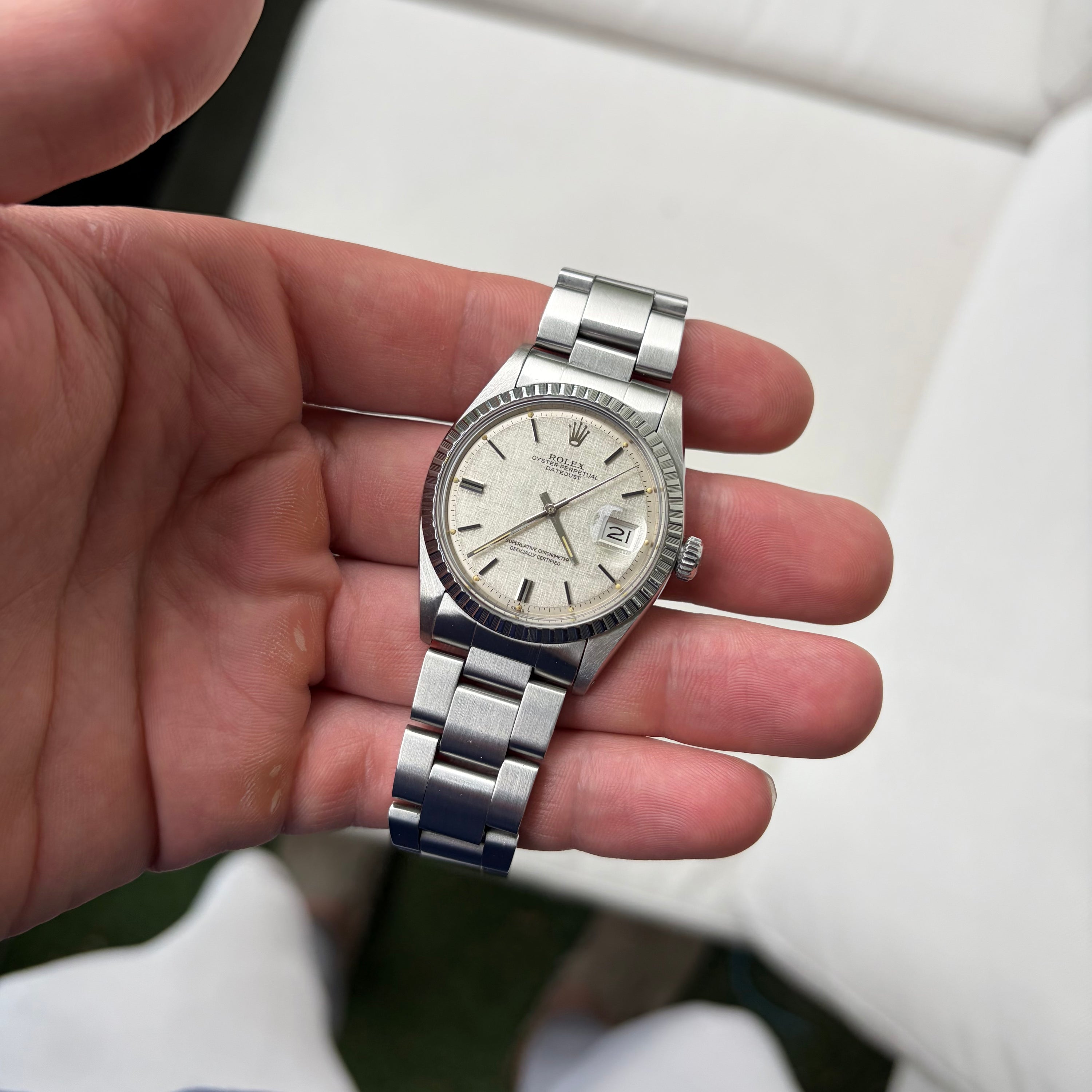 Rolex Datejust Ref. 1603 Linen Dial