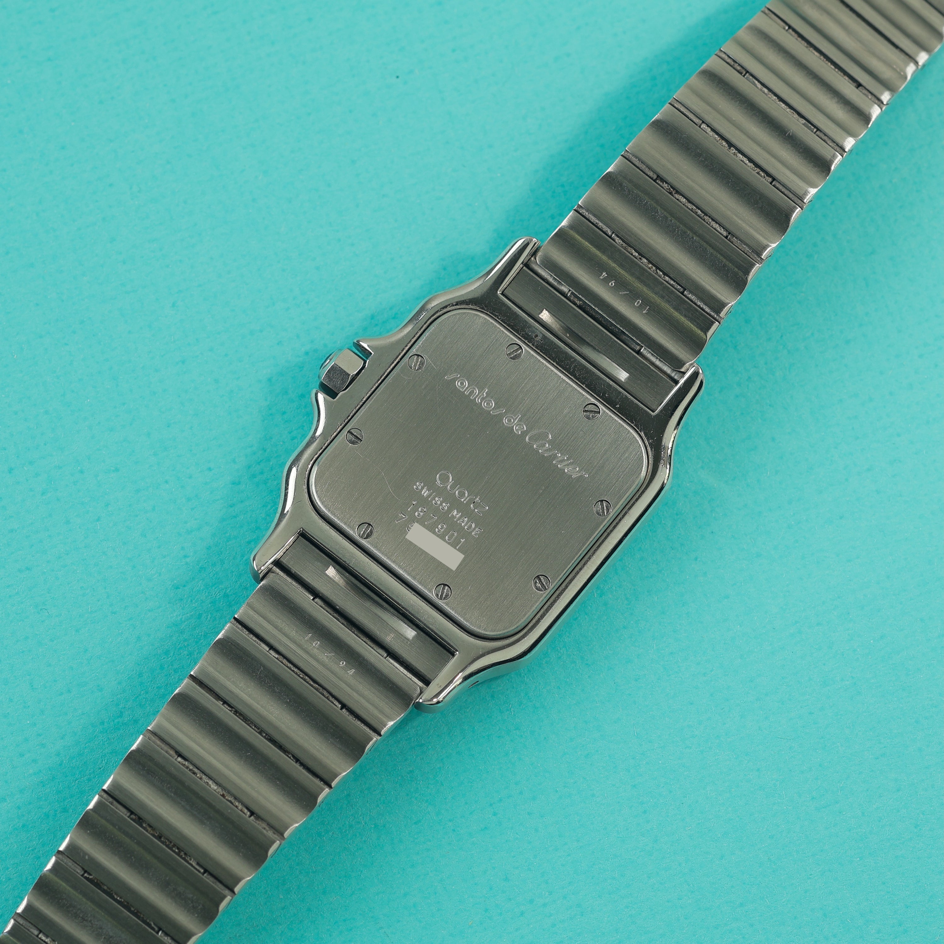 Cartier Santos Ref. 187901 Steel Gold Slate Grey Dial