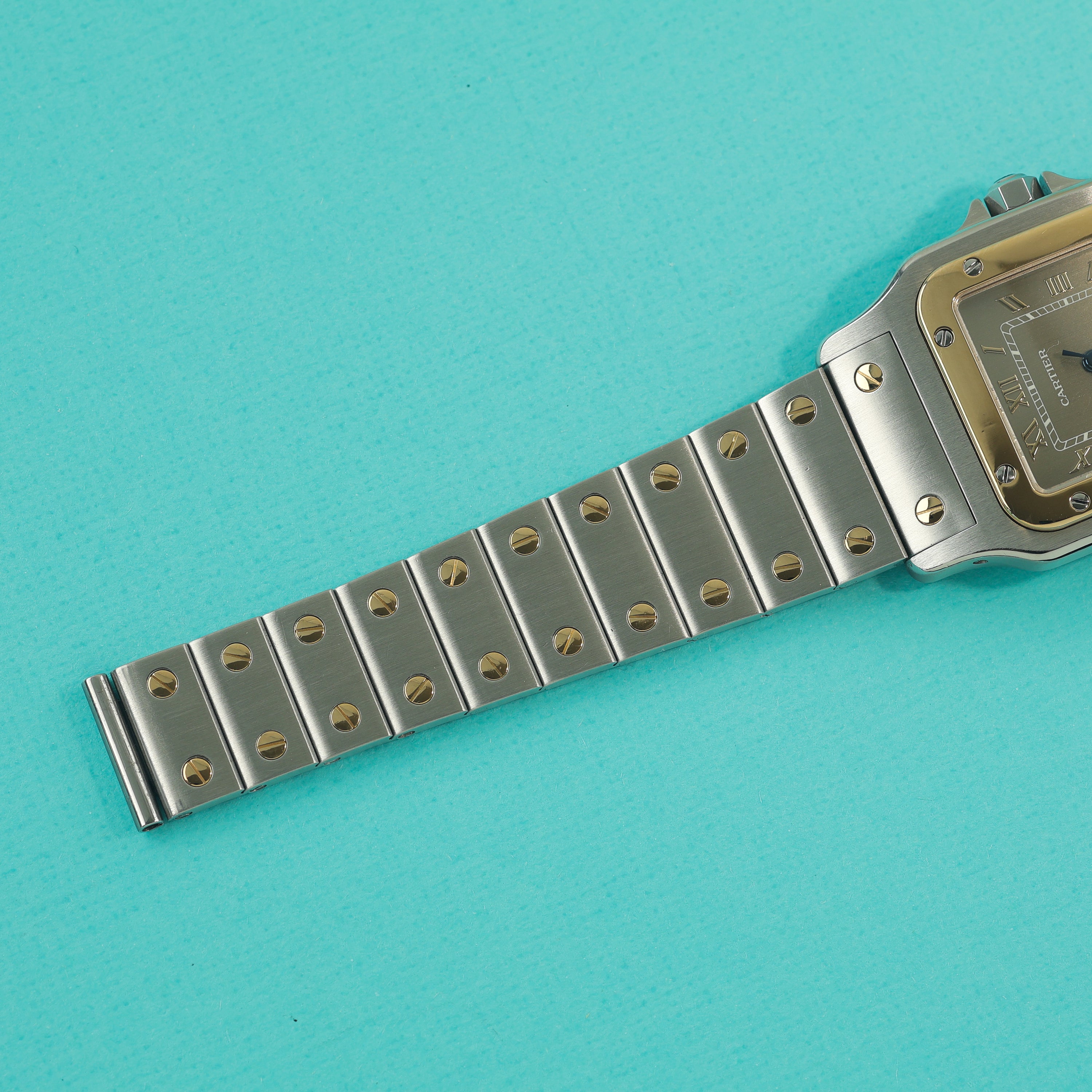 Cartier Santos Ref. 187901 Steel Gold Slate Grey Dial