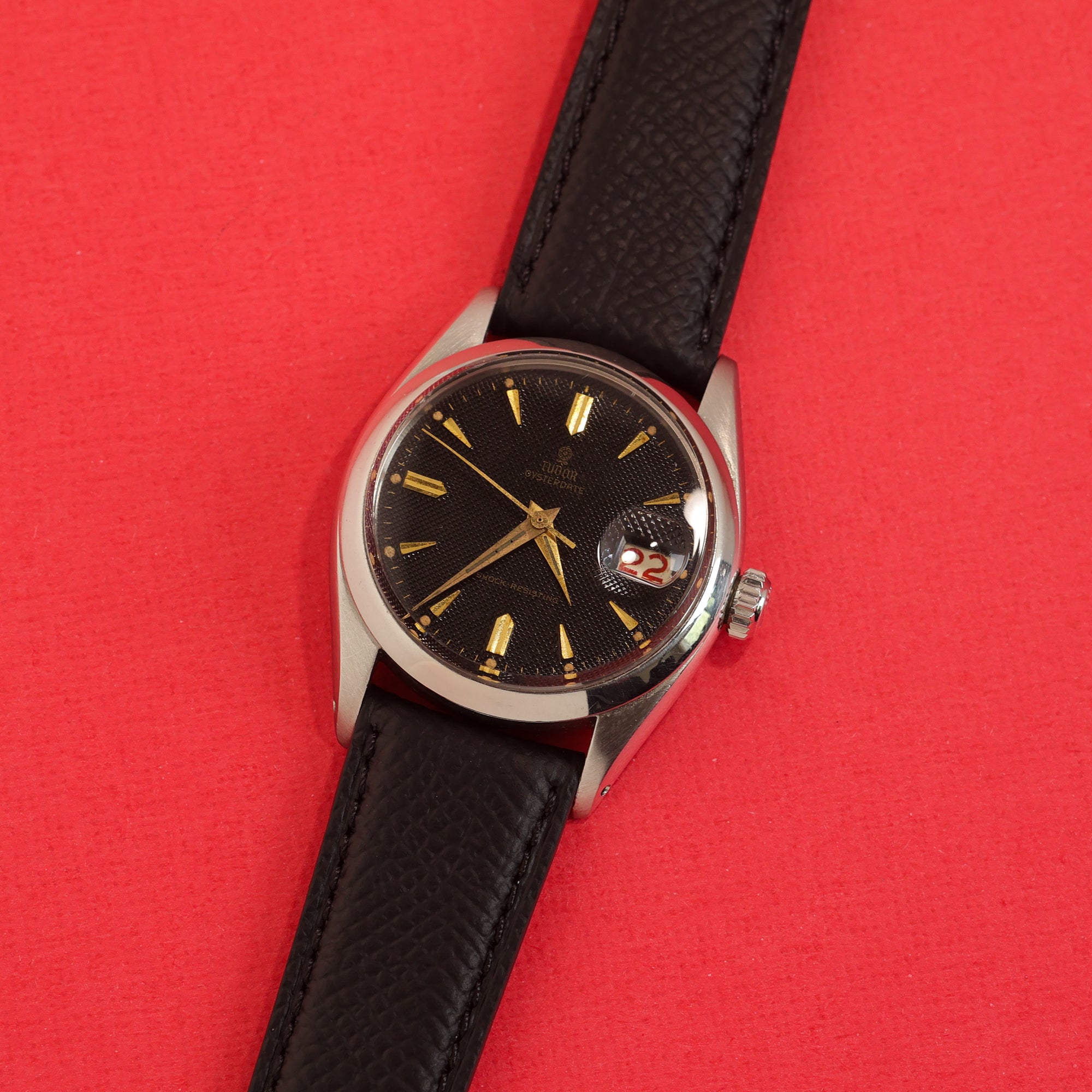 Tudor Oysterdate Ref. 7939 Black Honeycomb Dial