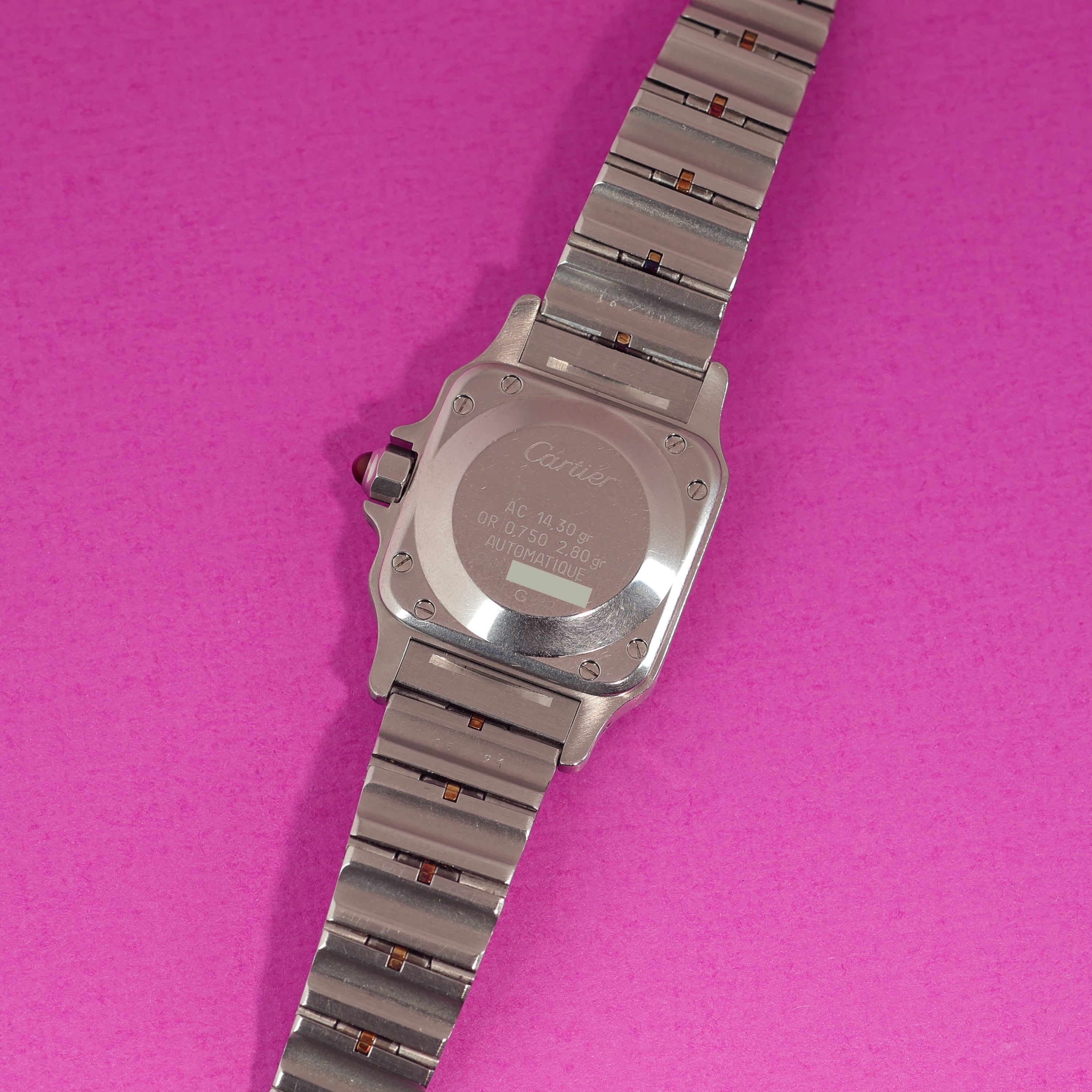 Cartier Santos Ref. 0902 Burgundy Dial Ladies