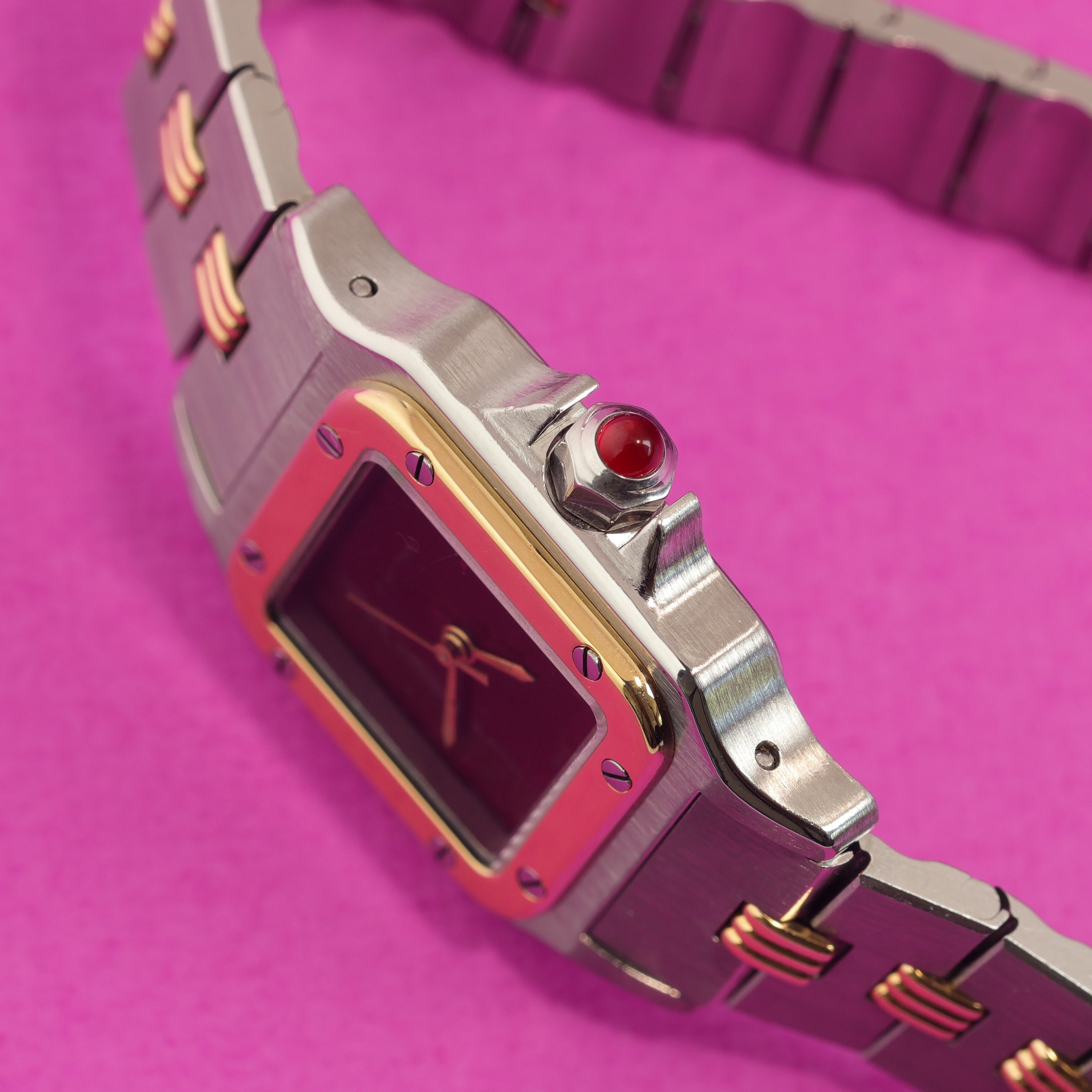 Cartier Santos Ref. 0902 Burgundy Dial Ladies