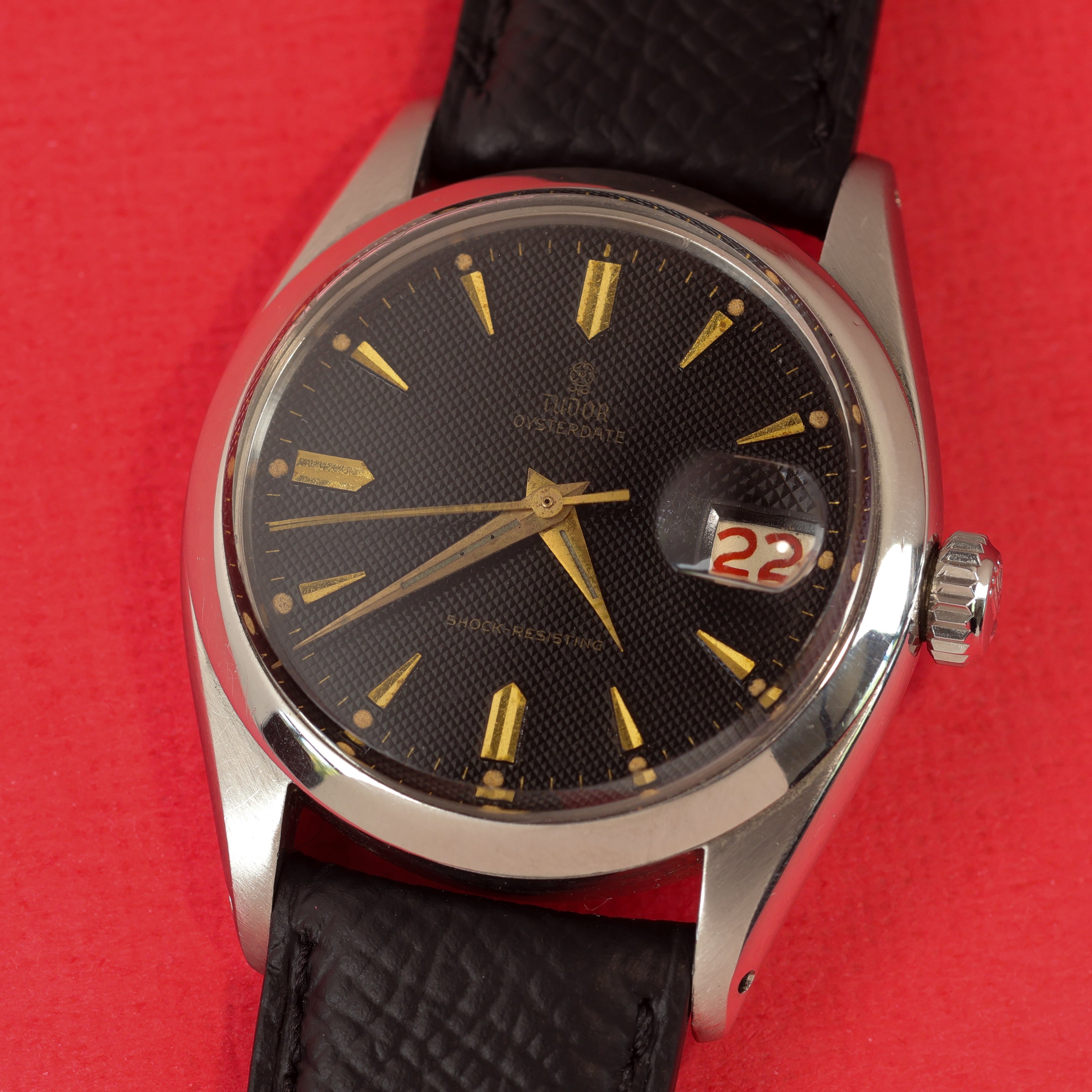 Tudor Oysterdate Ref. 7939 Black Honeycomb Dial