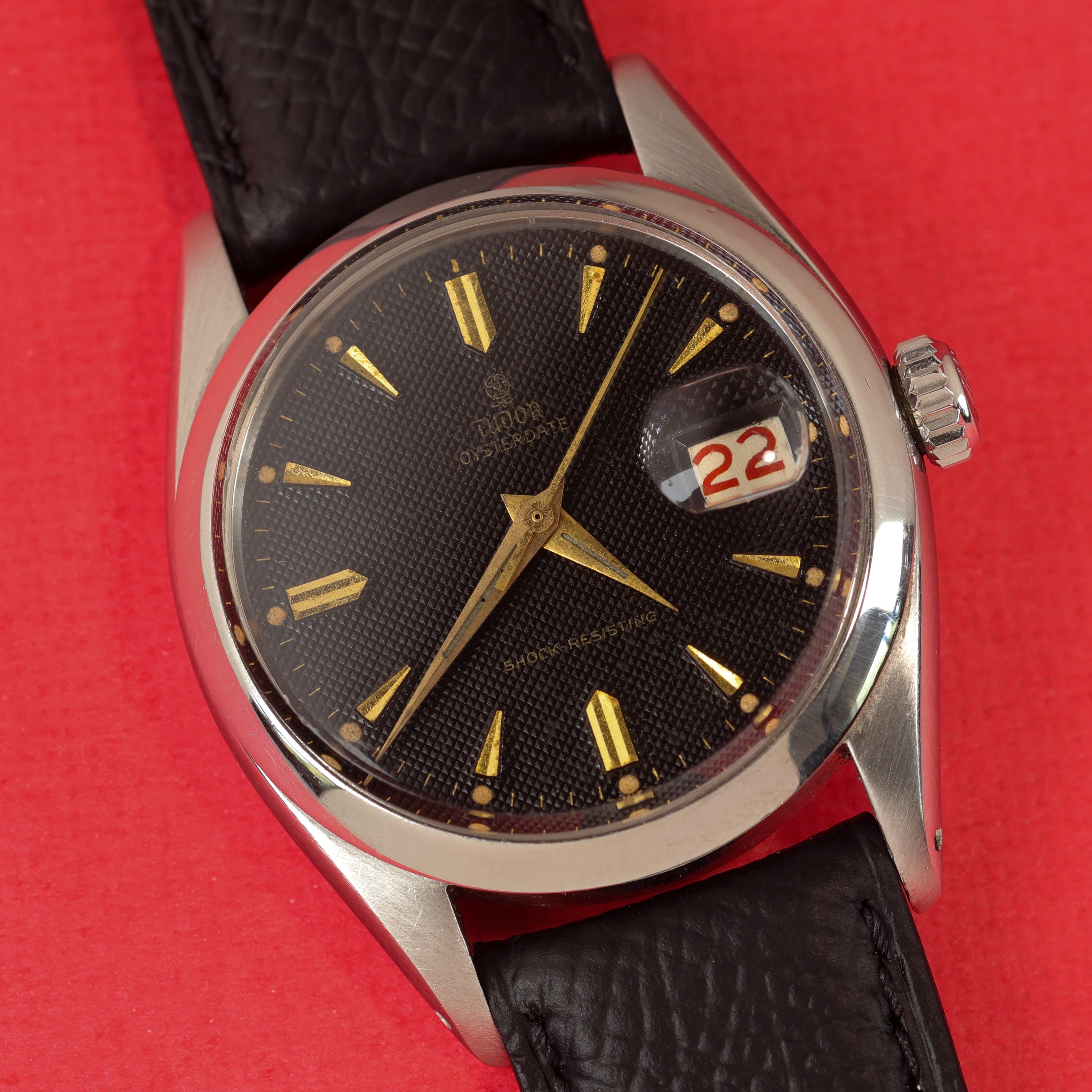 Tudor Oysterdate Ref. 7939 Black Honeycomb Dial
