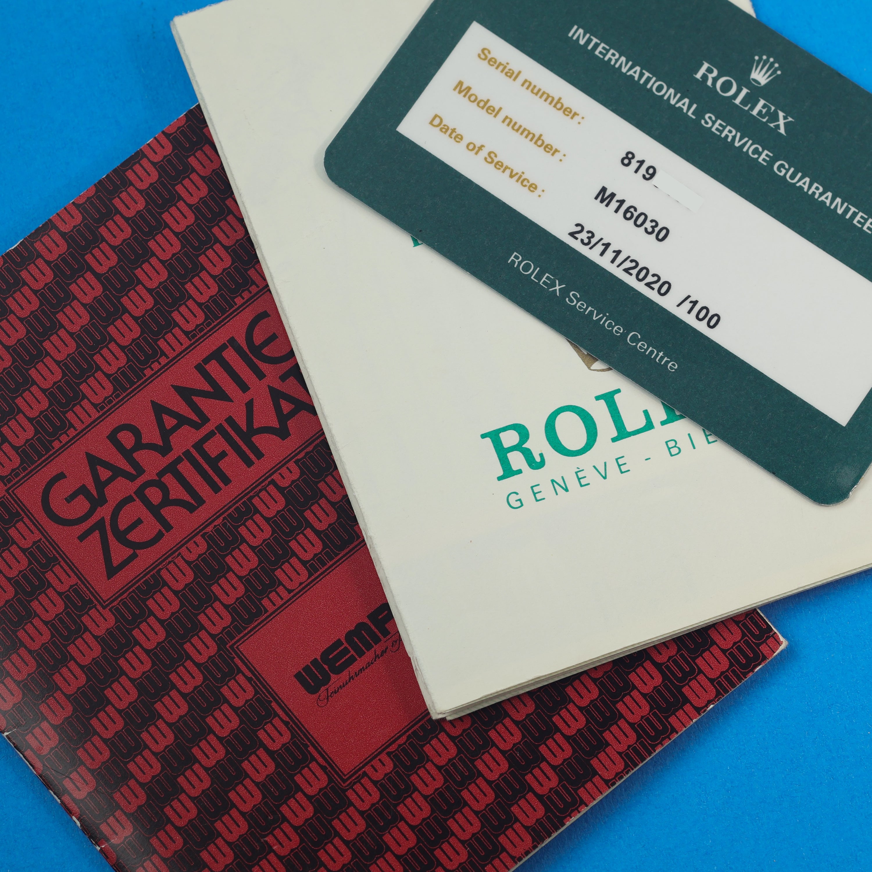 Rolex Datejust Ref. 16030 Box and Papers Deep Blue Service Dial