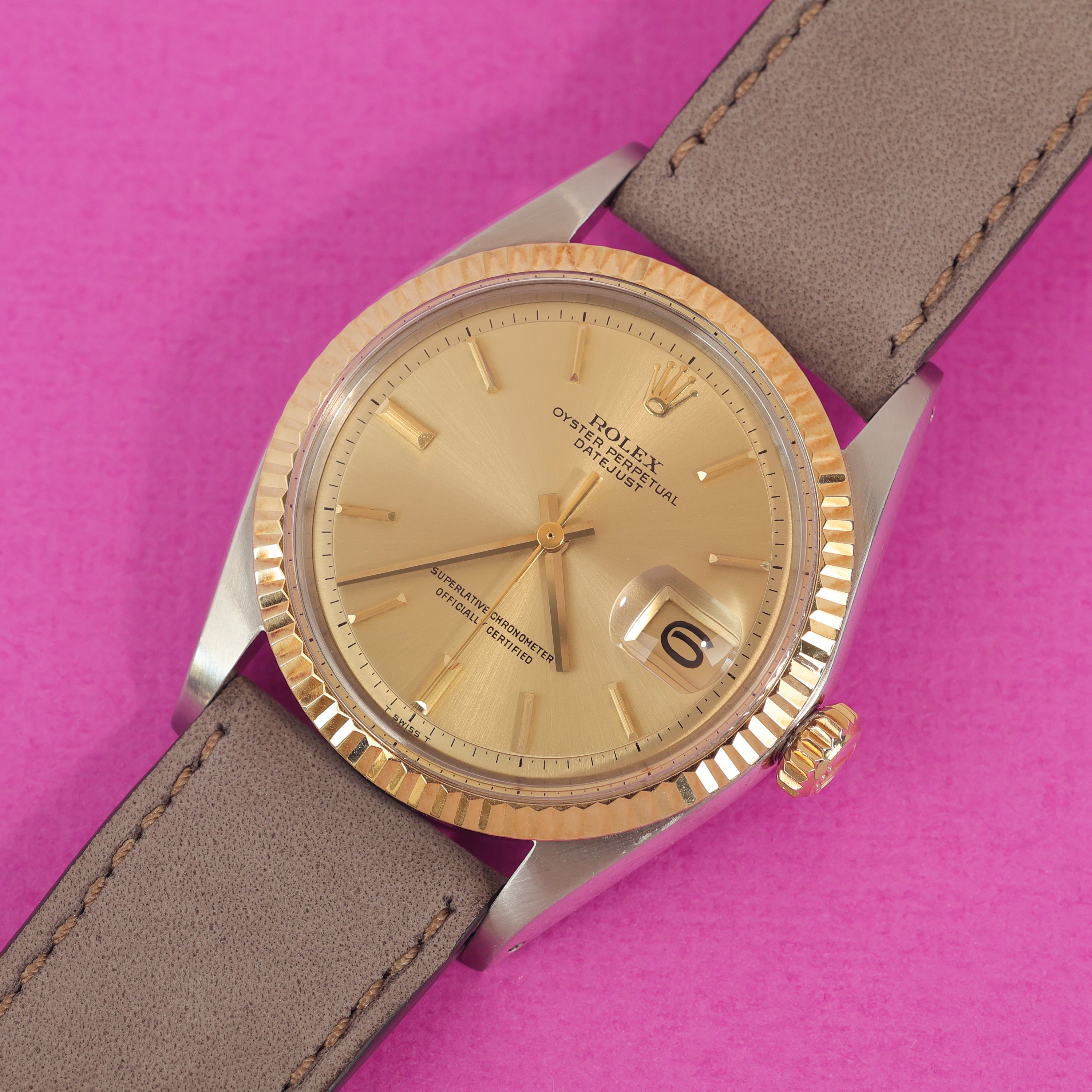 Rolex Datejust Ref. 1601/3 Steel and Gold No-Lume