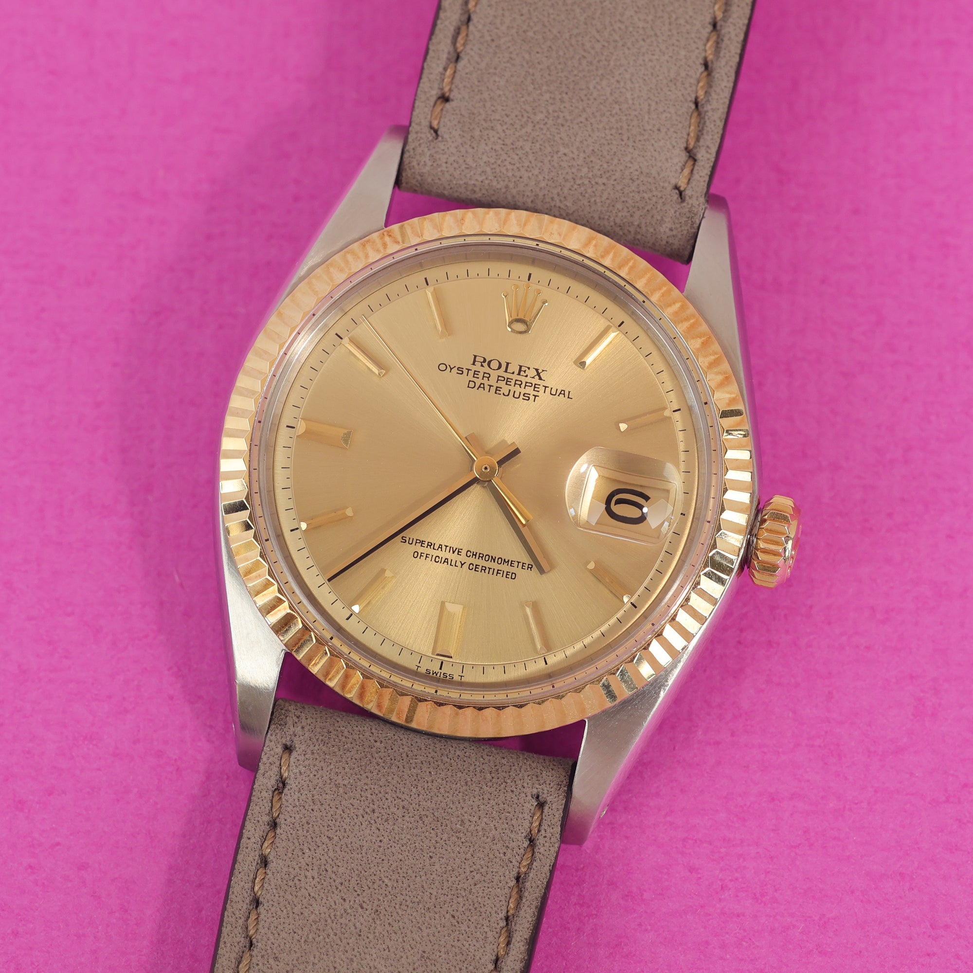 Rolex Datejust Ref. 1601/3 Steel and Gold No-Lume