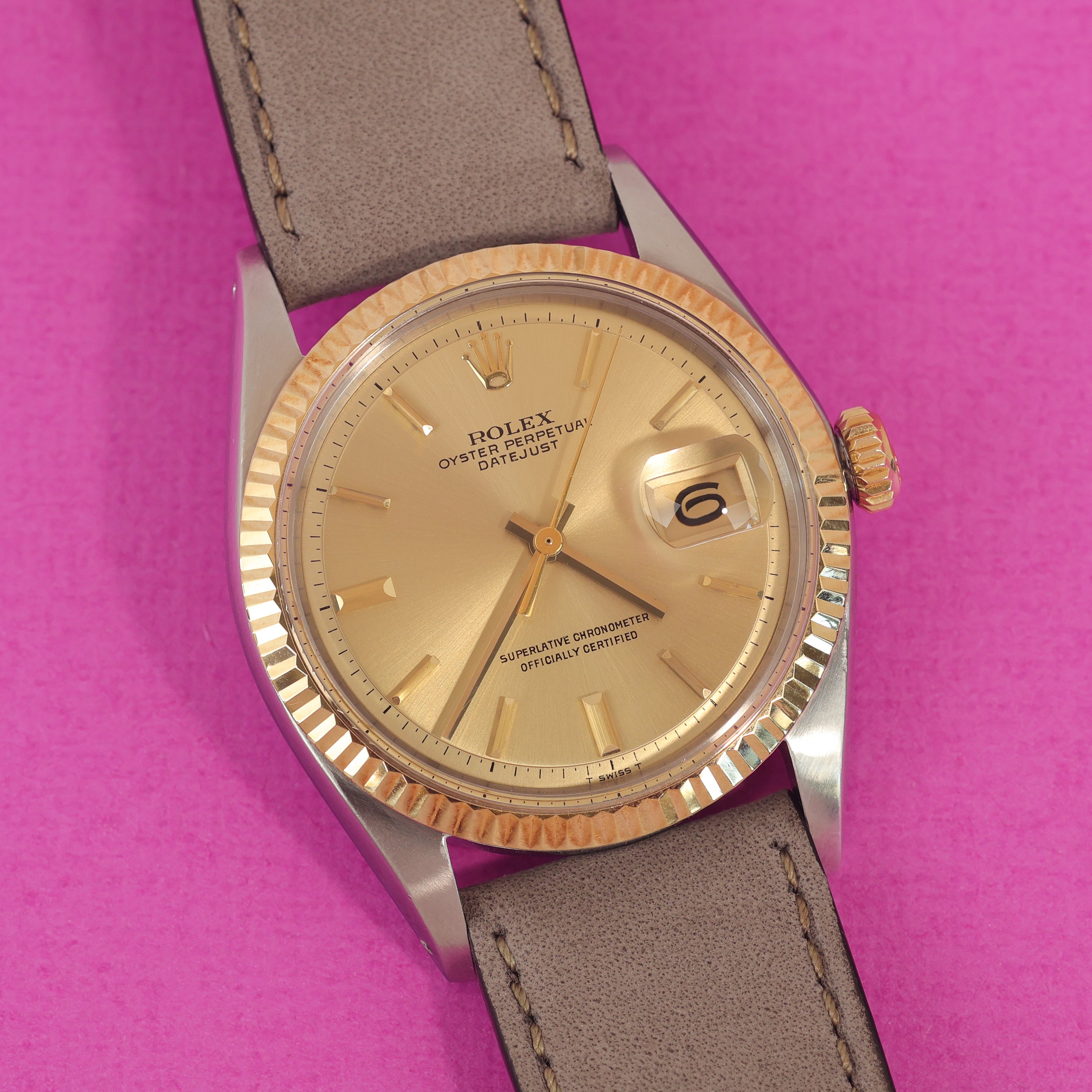 Rolex Datejust Ref. 1601/3 Steel and Gold No-Lume