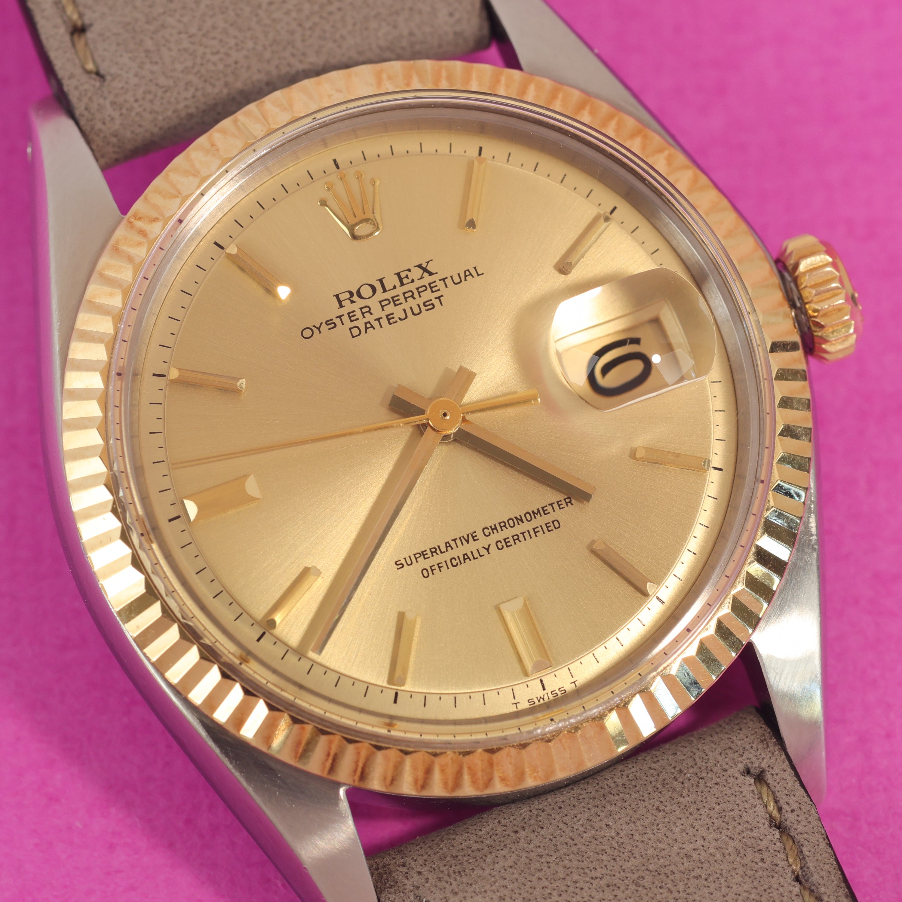 Rolex Datejust Ref. 1601/3 Steel and Gold No-Lume