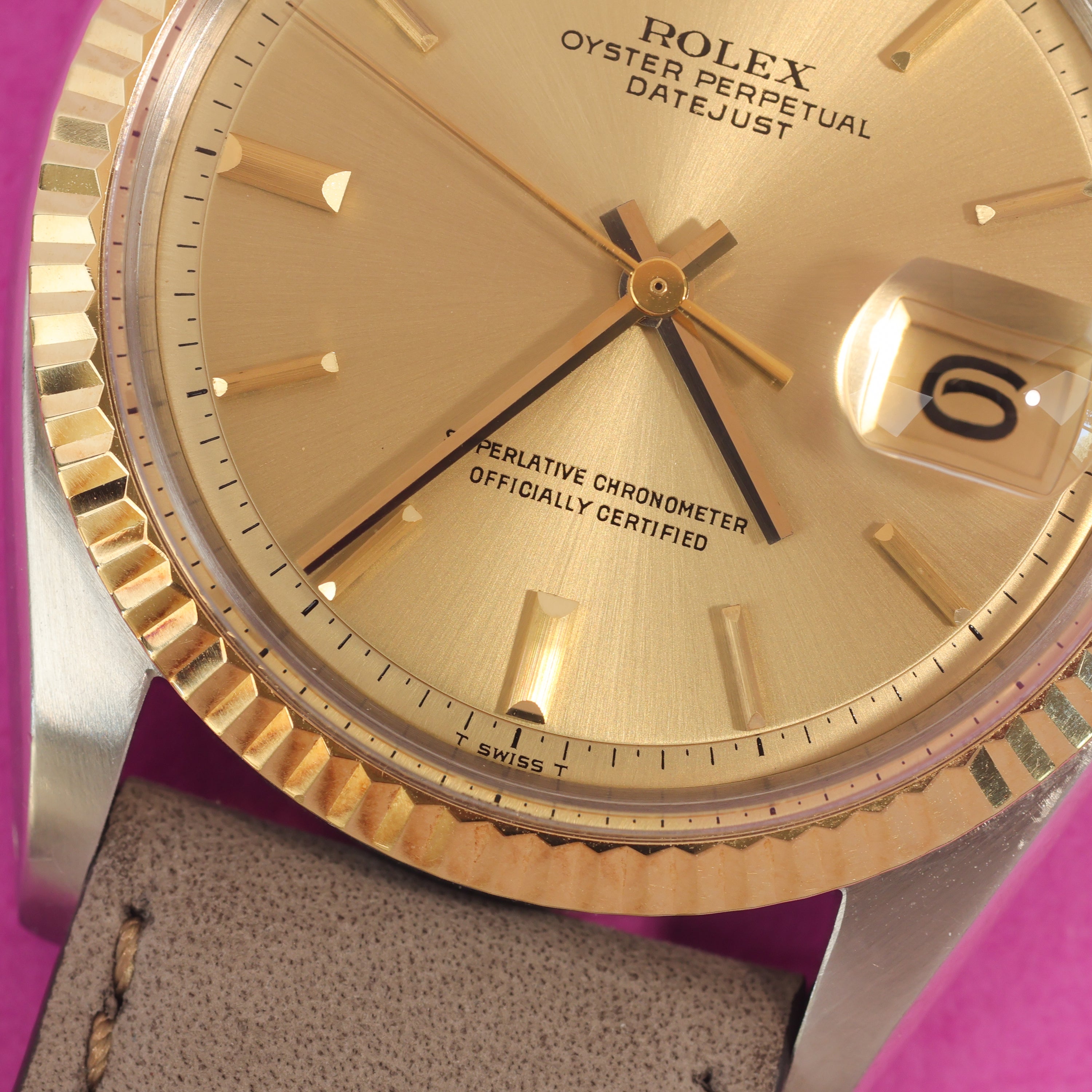 Rolex Datejust Ref. 1601/3 Steel and Gold No-Lume