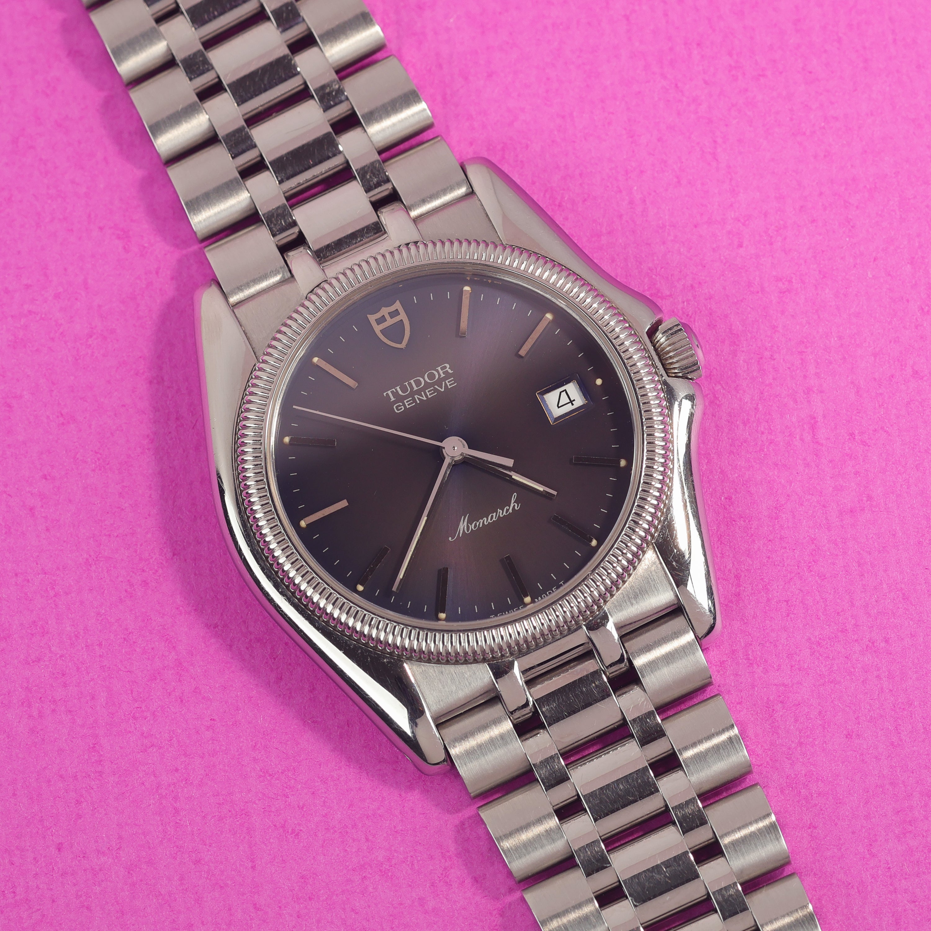 Tudor Monarch Ref. 15630 Purplish Blue Patina Dial