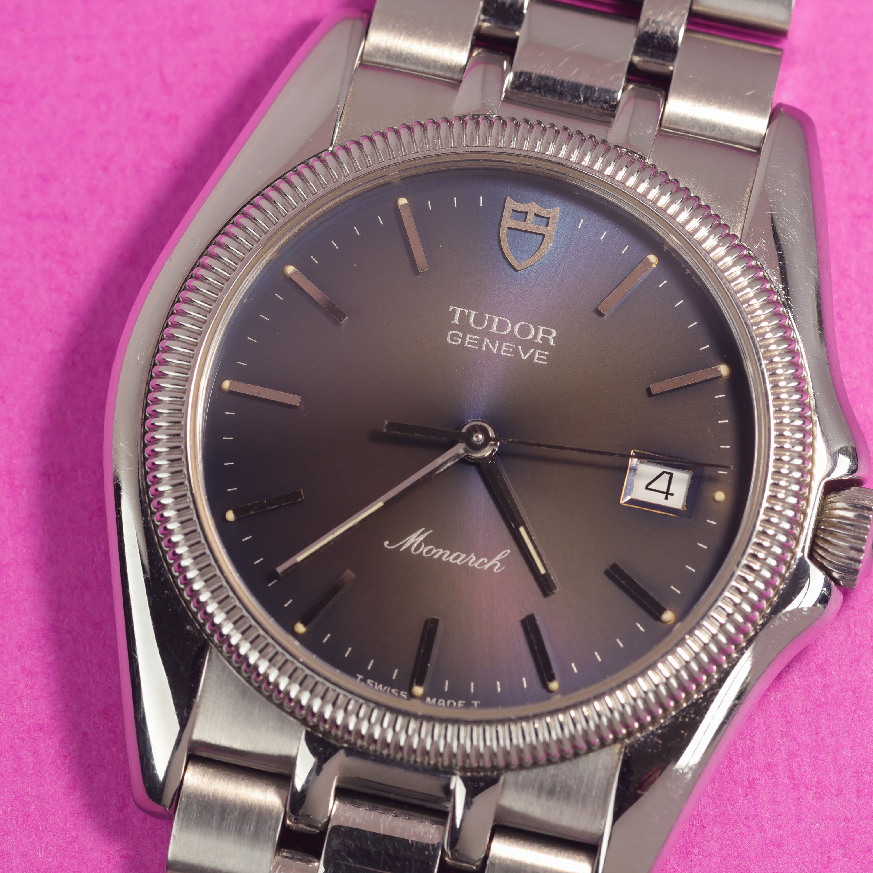 Tudor Monarch Ref. 15630 Purplish Blue Patina Dial