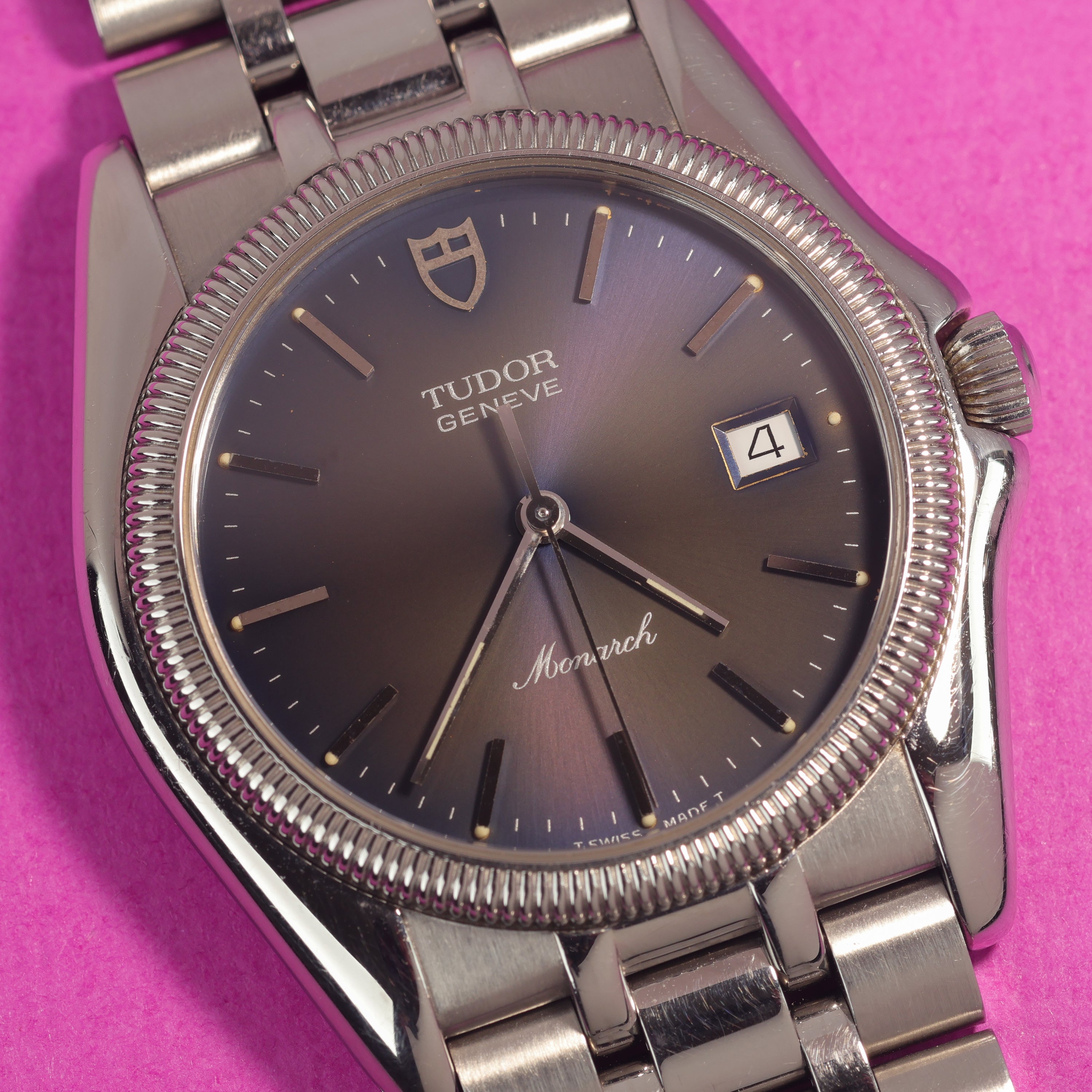 Tudor Monarch Ref. 15630 Purplish Blue Patina Dial
