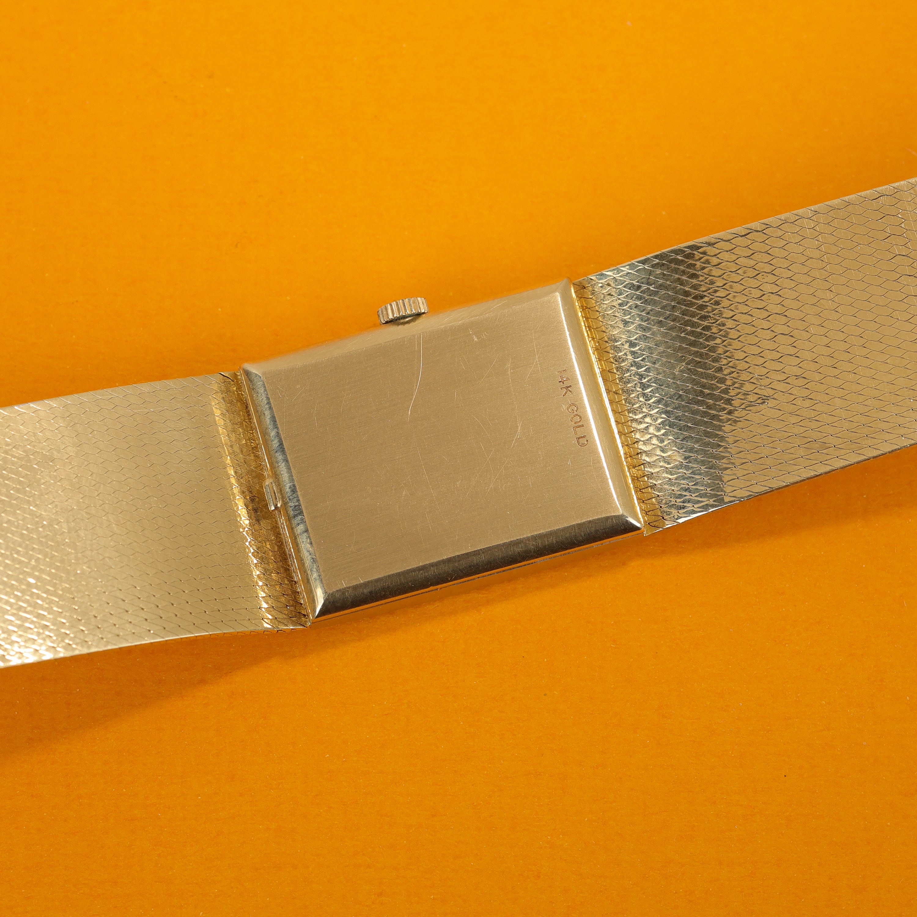 Omega Tank-Style Dresswatch Ref. DD6846 14K Yellow Gold Diamonds