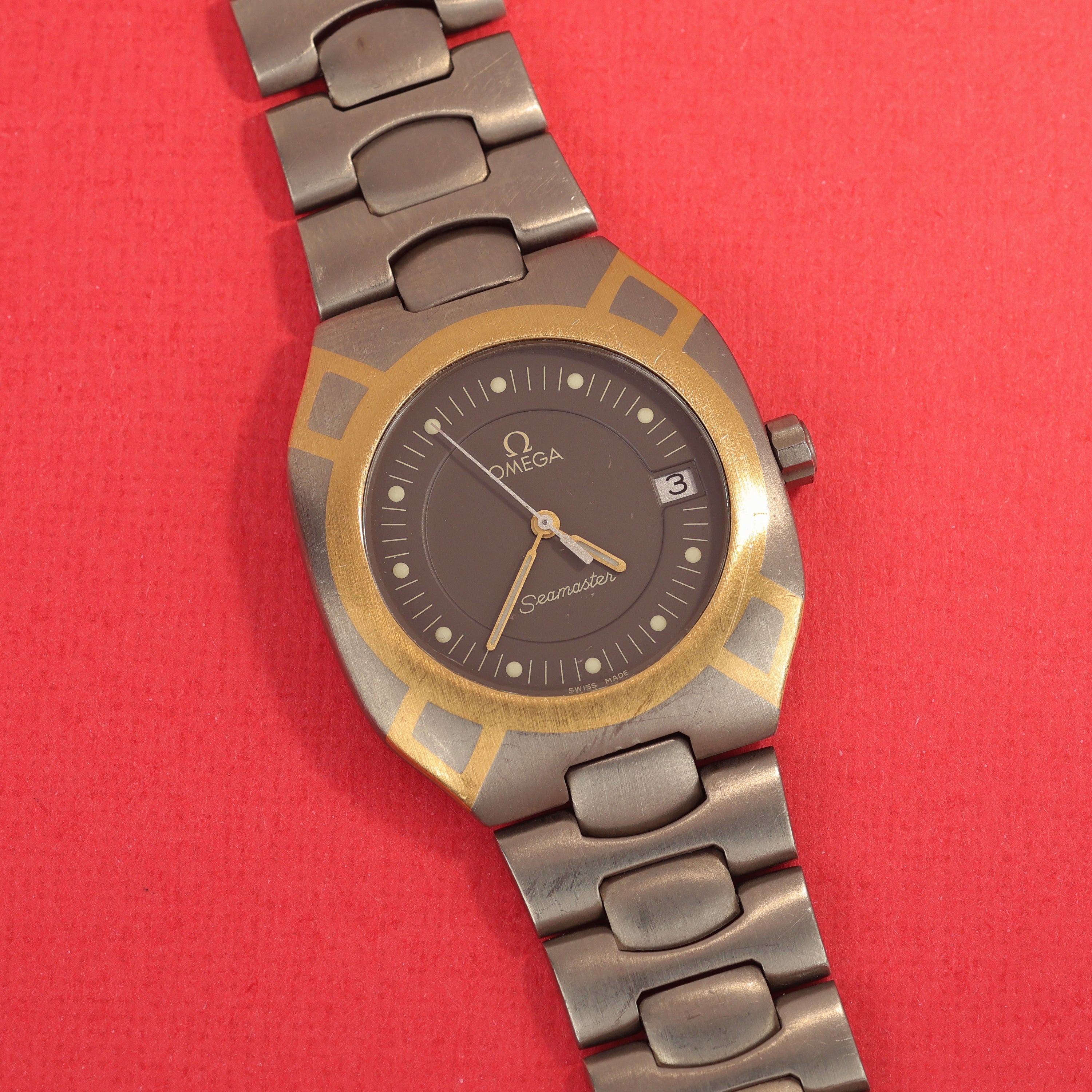 Omega Seamaster Polaris Ref. 3960.981 Gold Titanium Original Papers