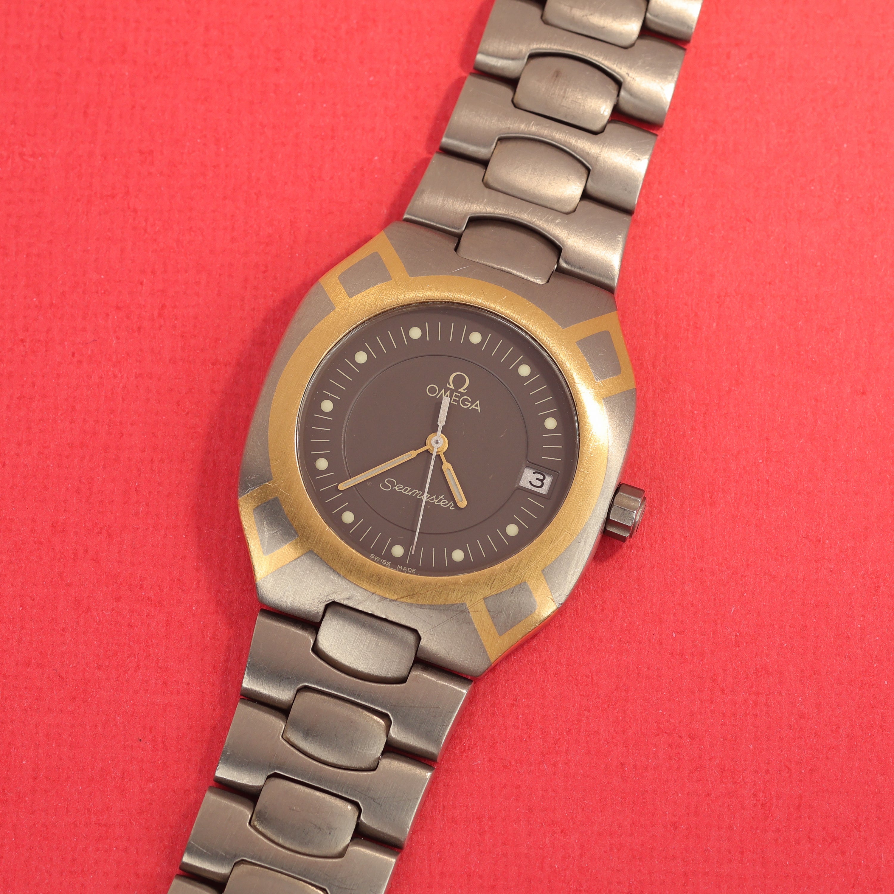 Omega Seamaster Polaris Ref. 3960.981 Gold Titanium Original Papers