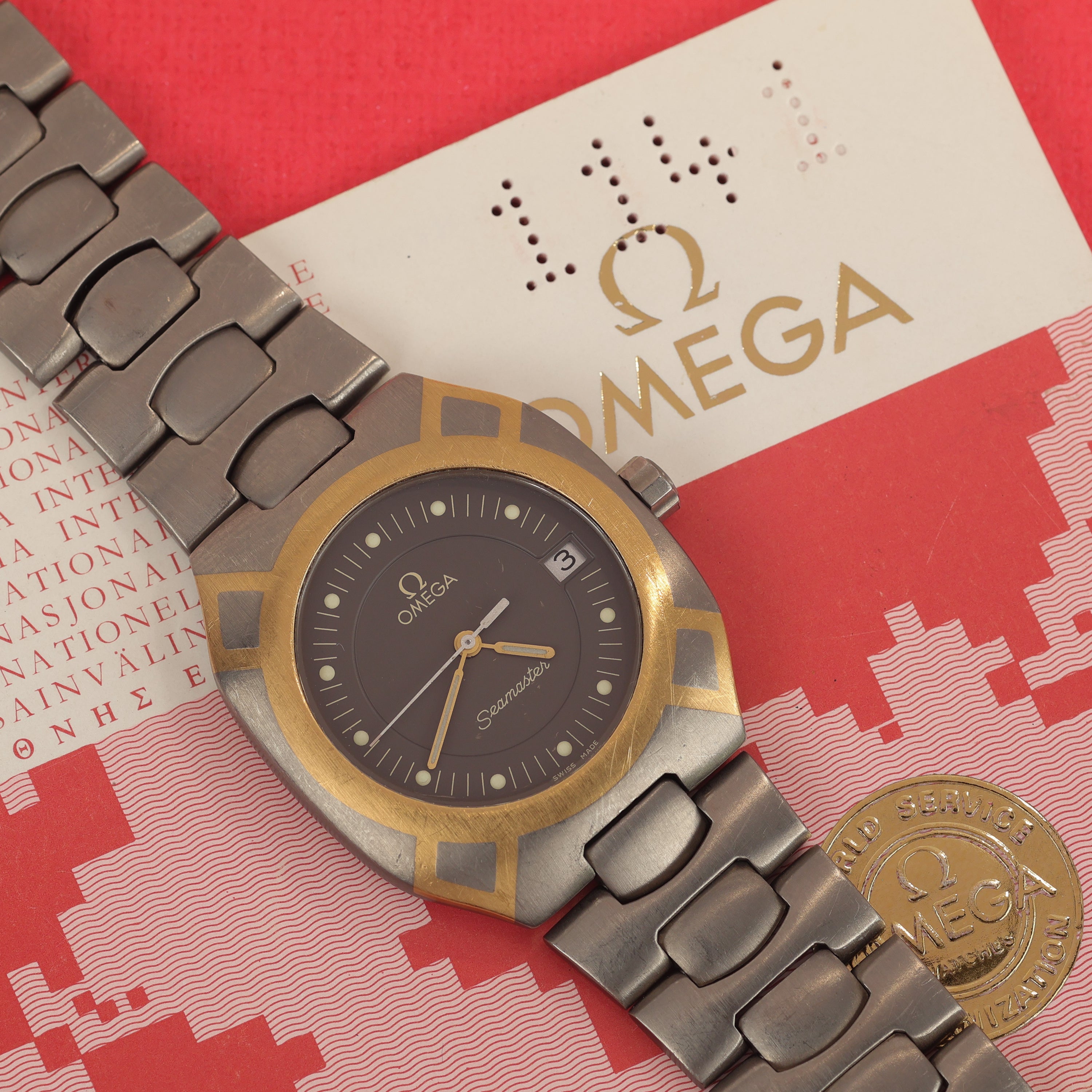 Omega Seamaster Polaris Ref. 3960.981 Gold Titanium Original Papers