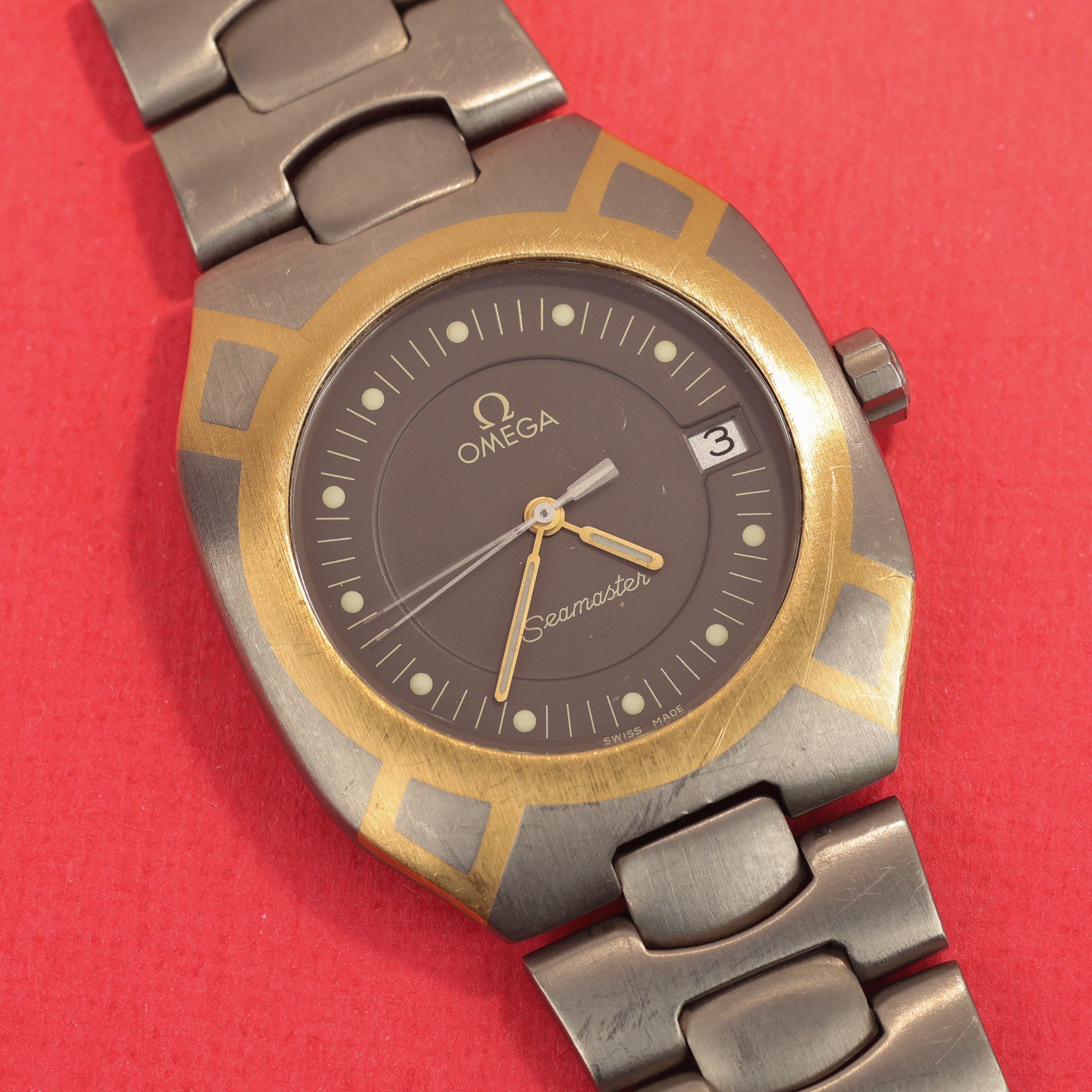 Omega Seamaster Polaris Ref. 3960.981 Gold Titanium Original Papers