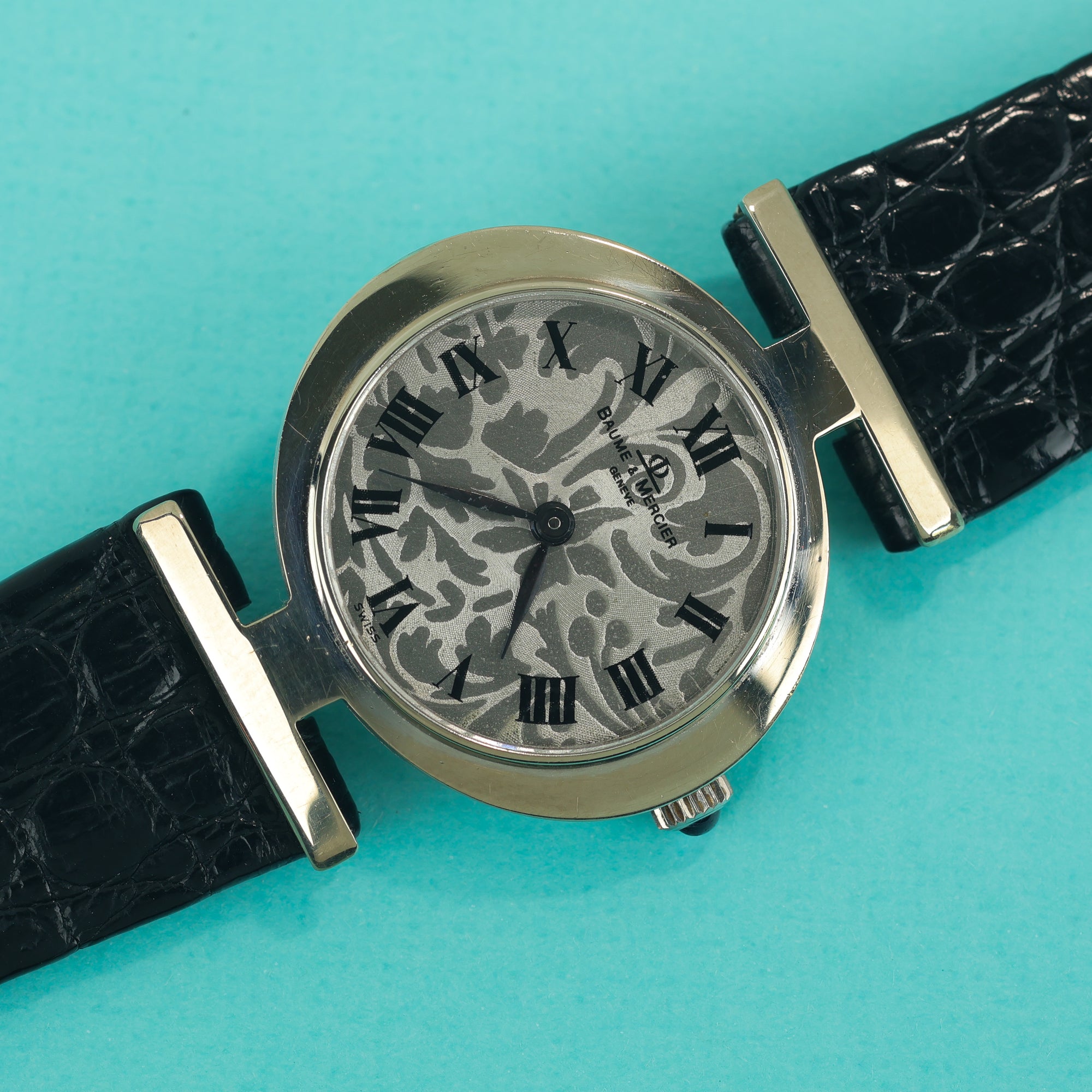Baume & Mercier Ref 36618-2 18K White Gold 'Art' Textured Dial