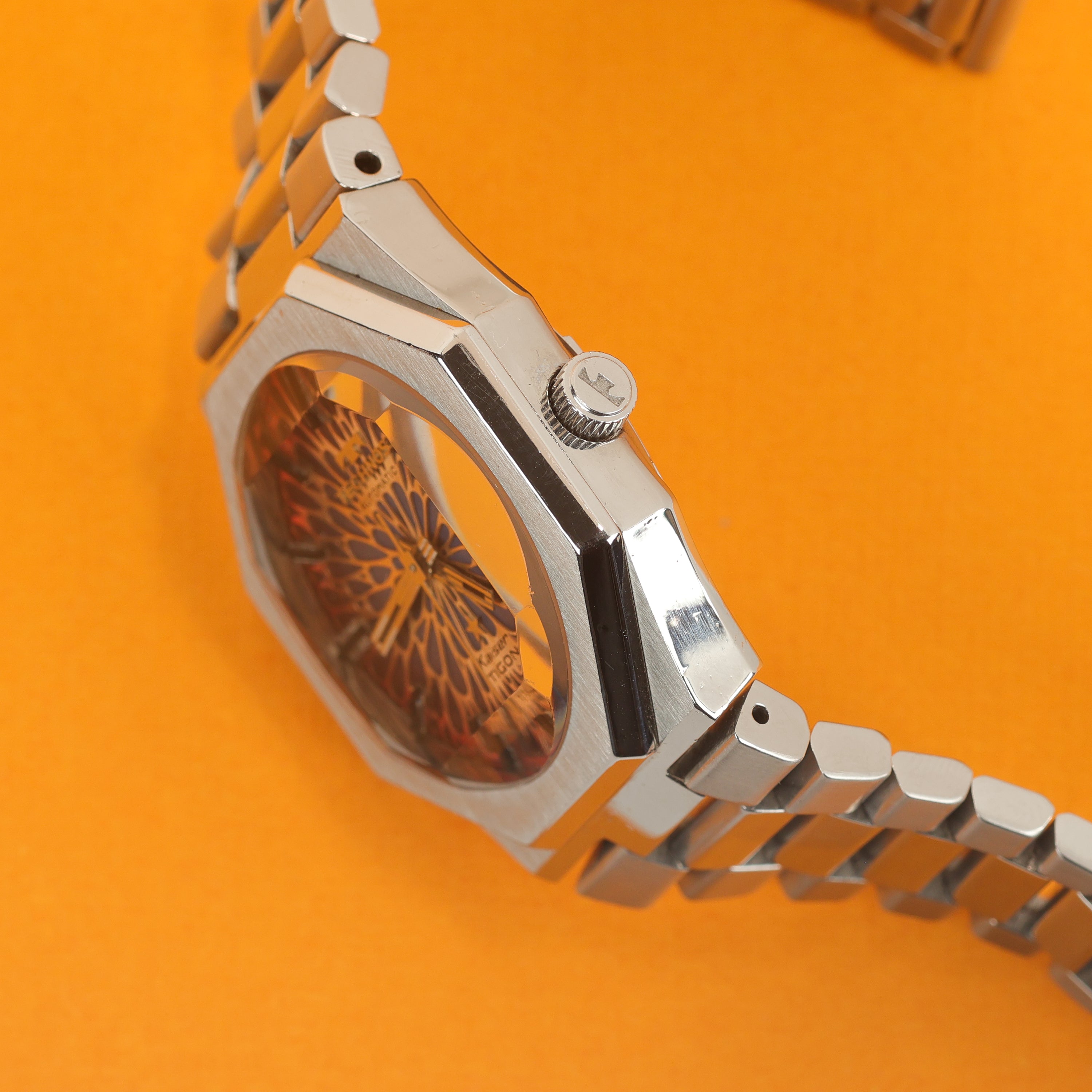 Technos Kaiser Tigon Lava Orange 'Kaleidoscope' Dial