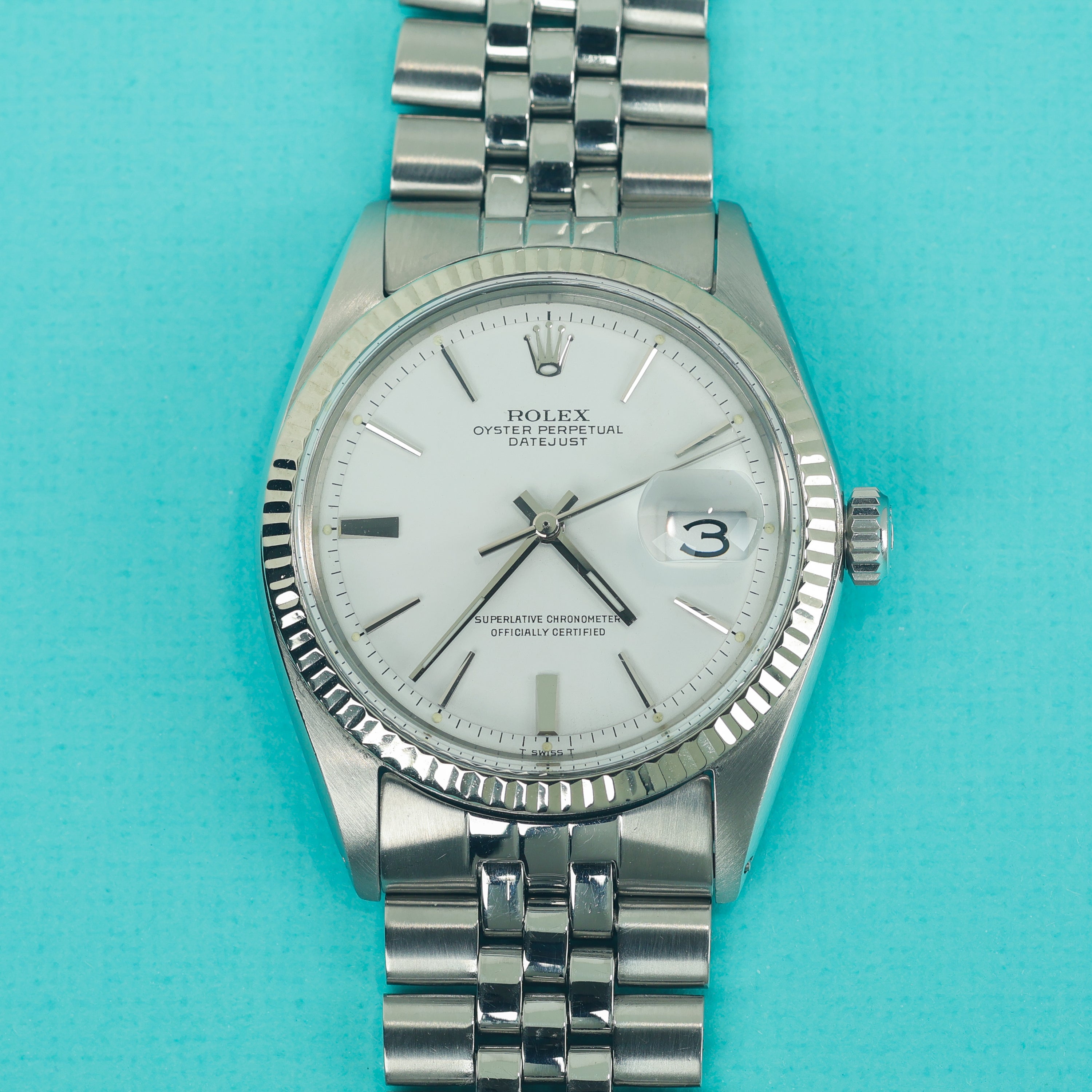 Rolex Datejust Ref. 1601 Matte White Dial