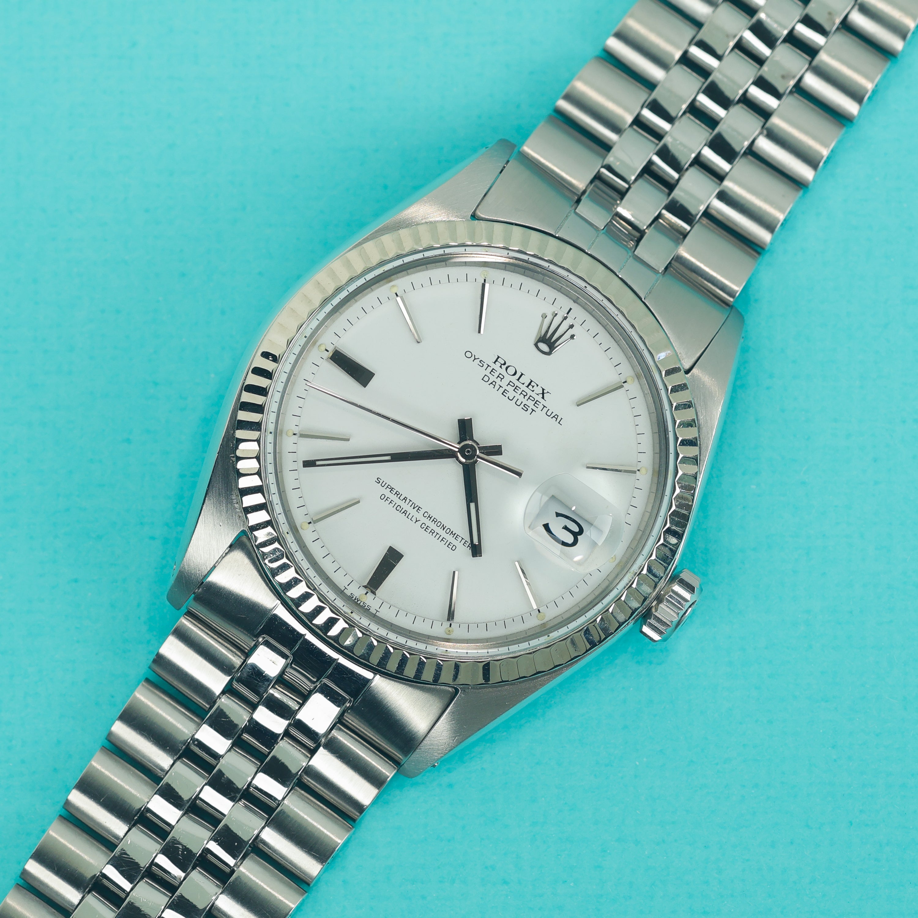 Rolex Datejust Ref. 1601 Matte White Dial