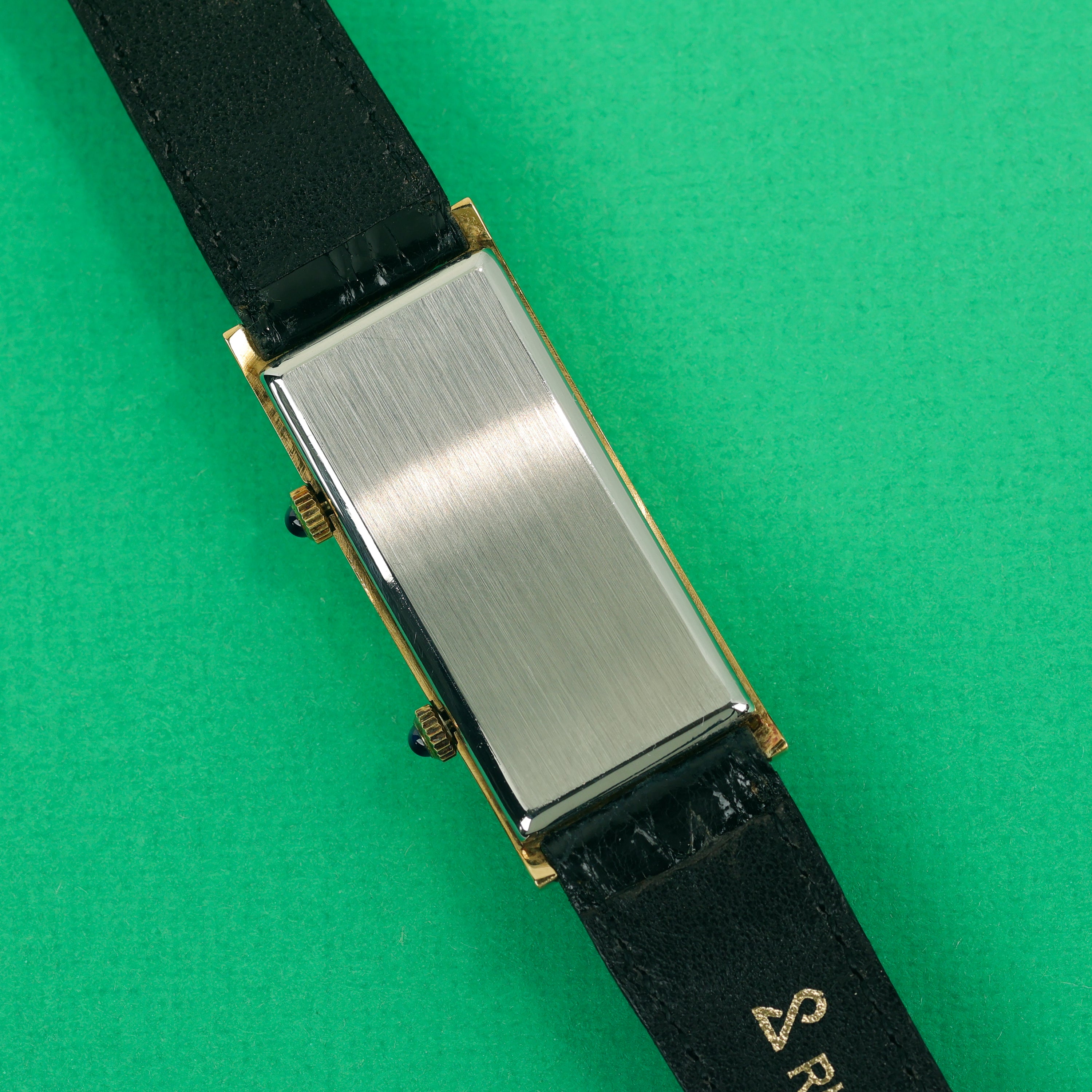 Richards-Zeger Dual Time 'Tank-Style' Gold Plated With Original Box