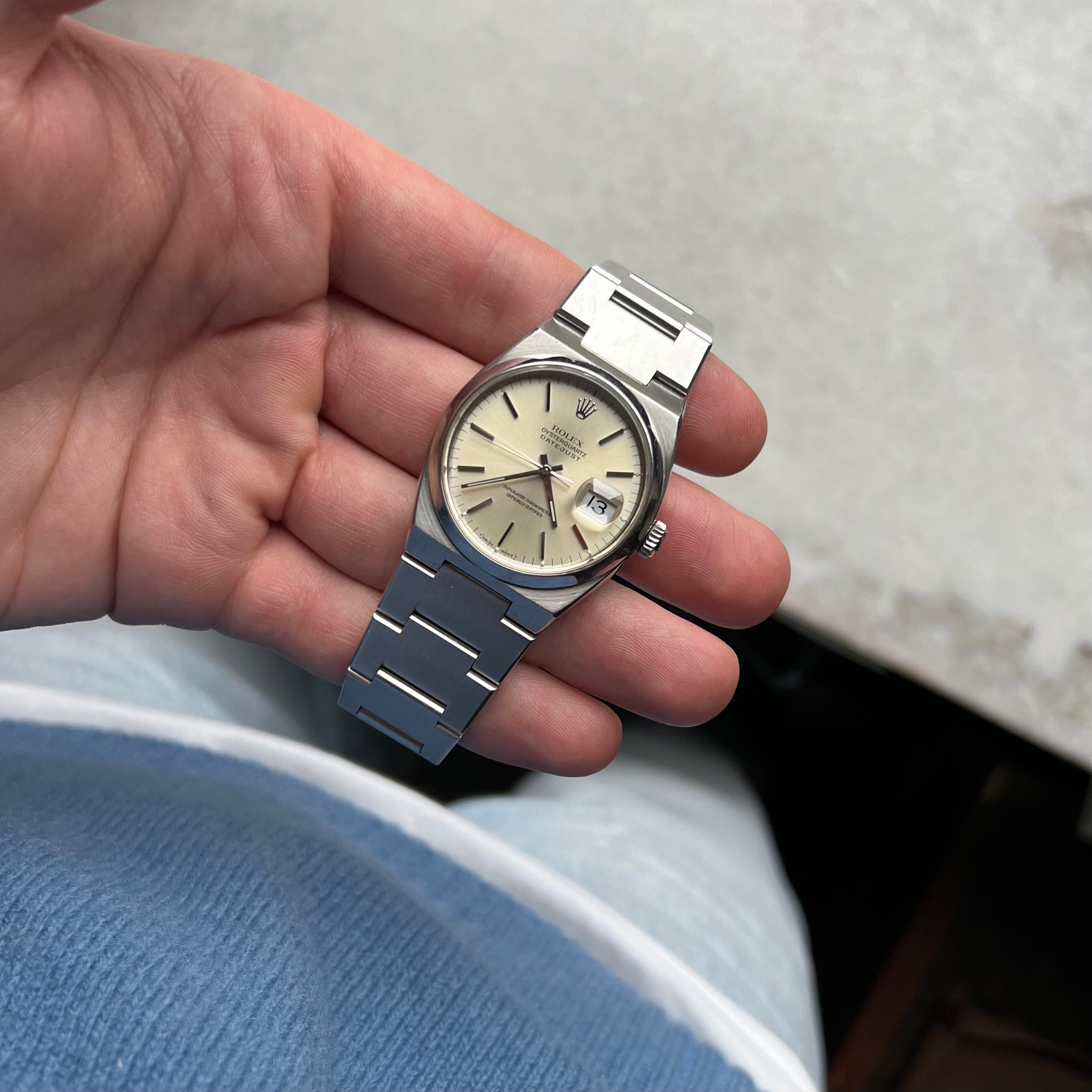 Rolex Datejust Oysterquartz Ref. 17000 (Warm) Silver Dial