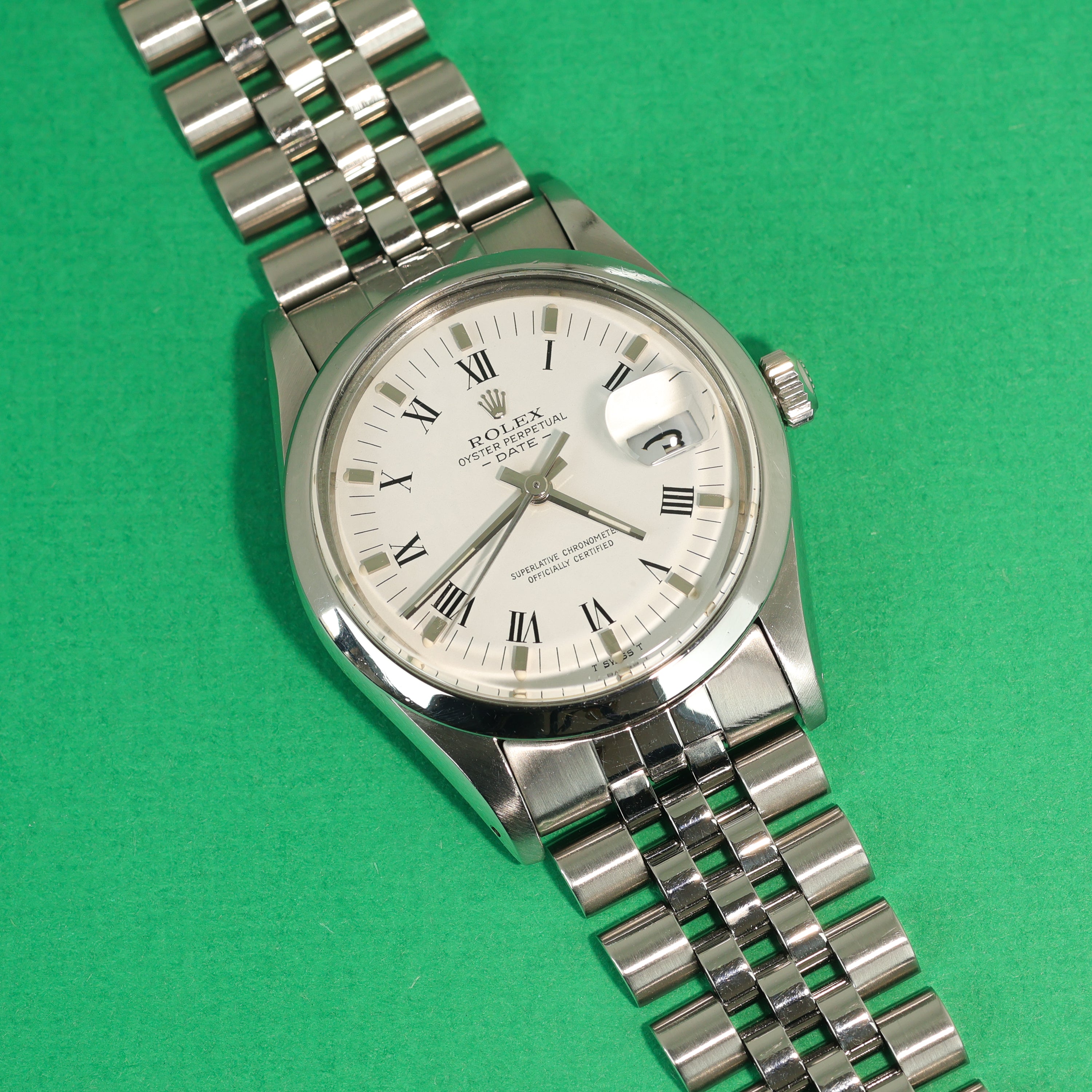 Rolex Oyster Perpetual Date Ref. 15000 White Roman Dial