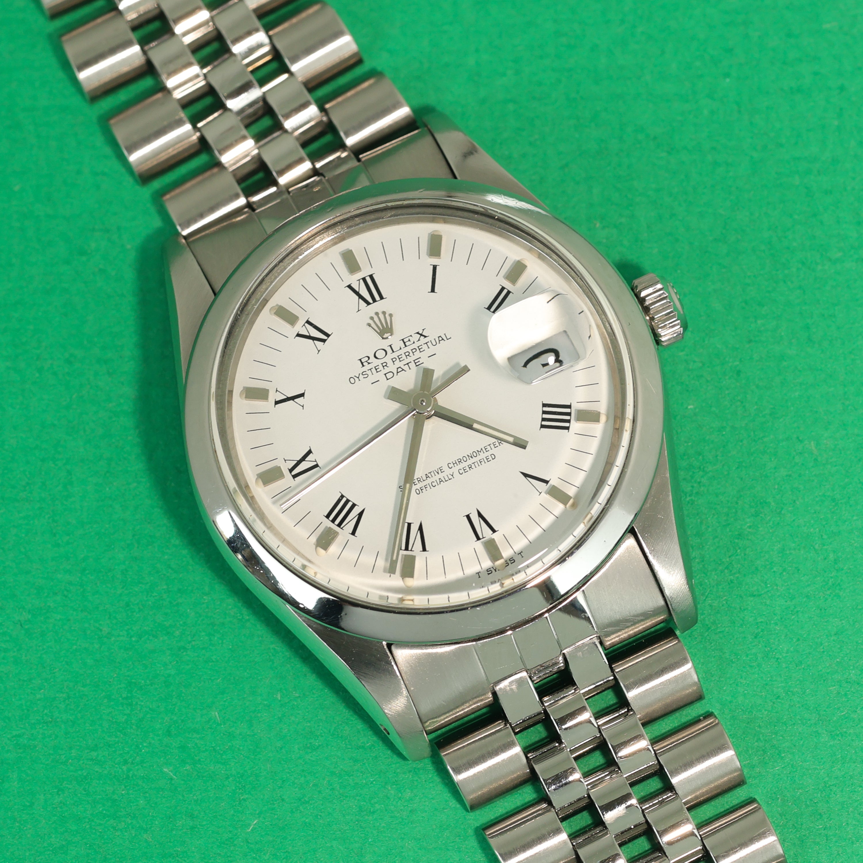 Rolex Oyster Perpetual Date Ref. 15000 White Roman Dial