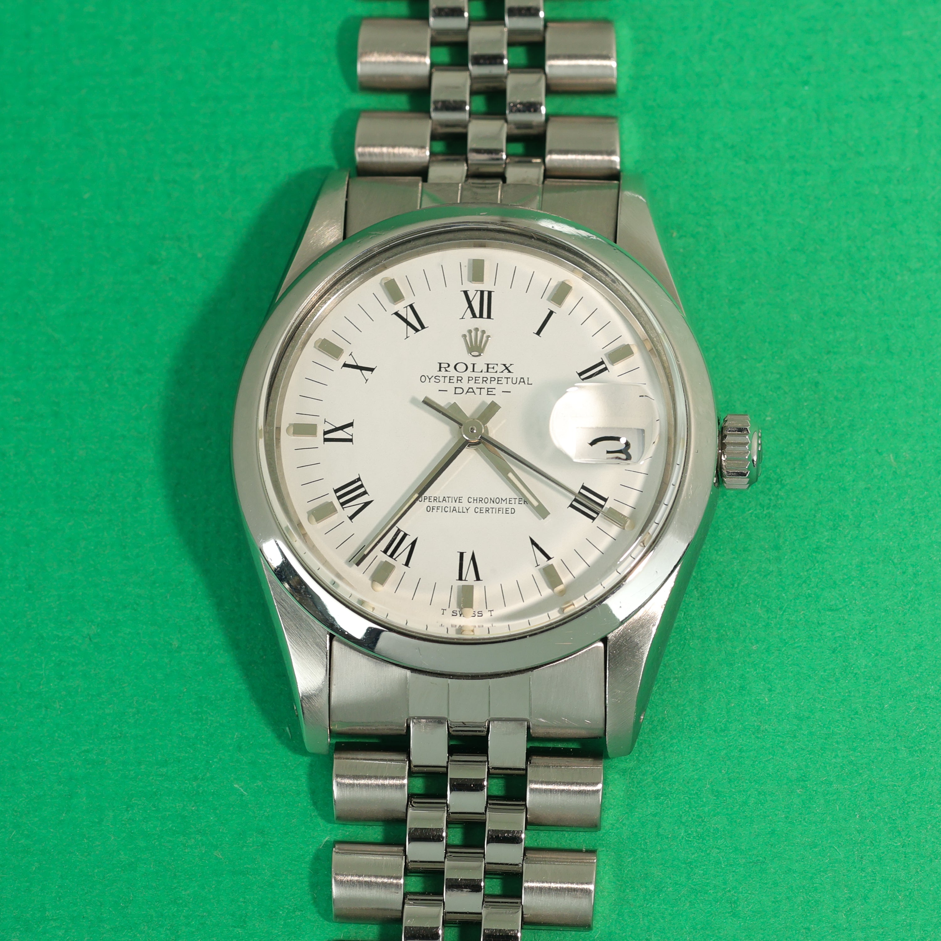 Rolex Oyster Perpetual Date Ref. 15000 White Roman Dial