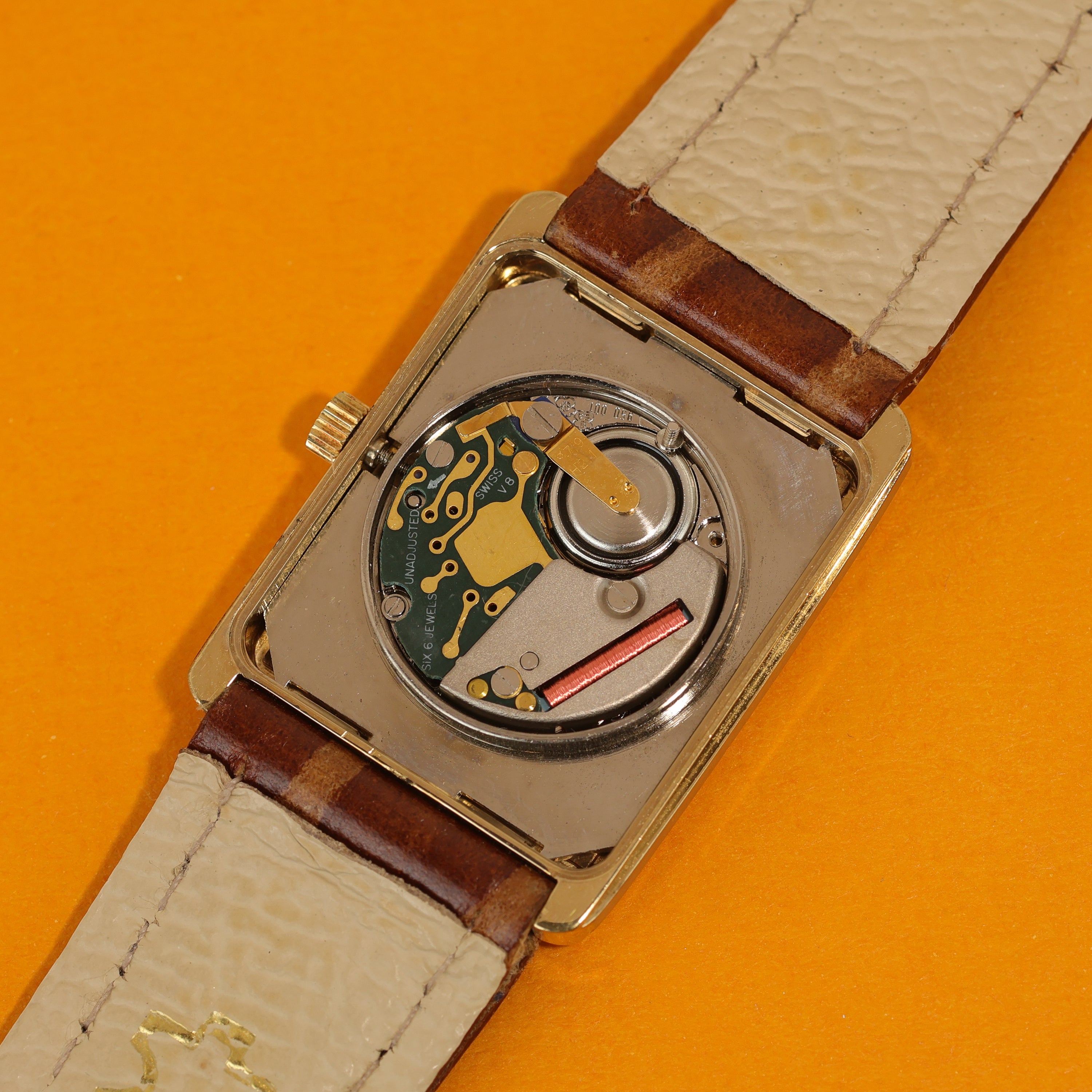 Favre Leuba Tortoise Shell Bullseye Dial Gold Plated