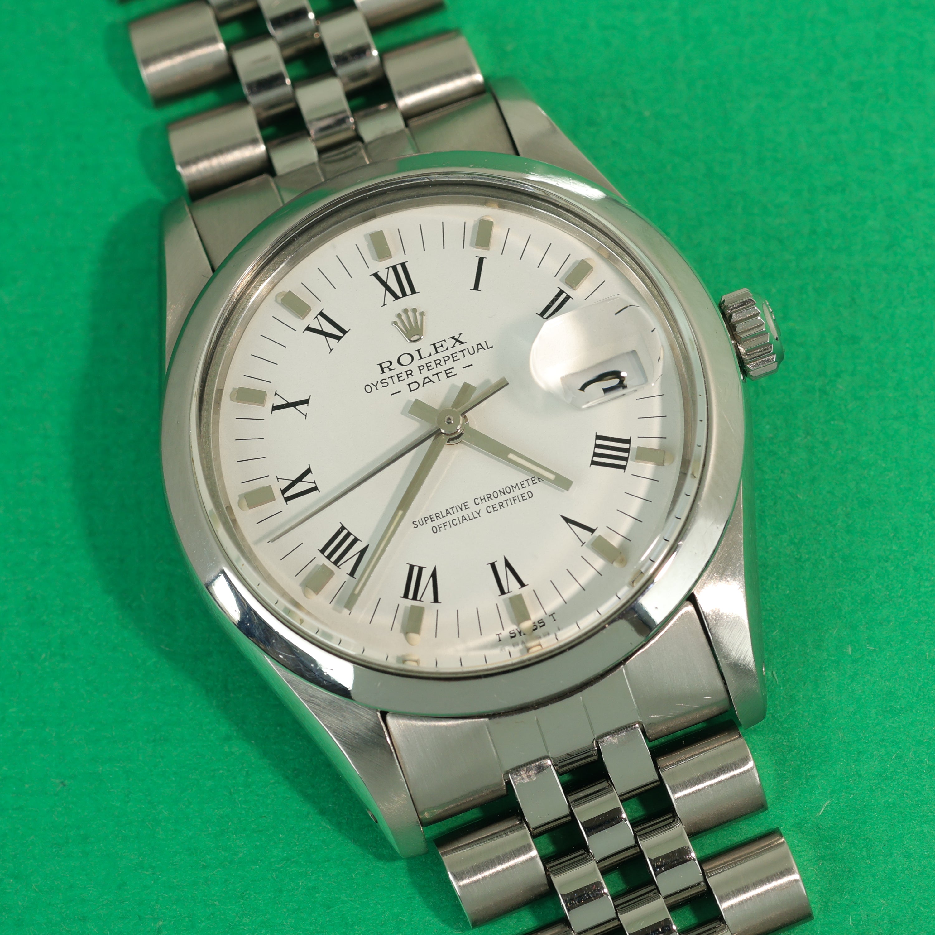 Rolex Oyster Perpetual Date Ref. 15000 White Roman Dial