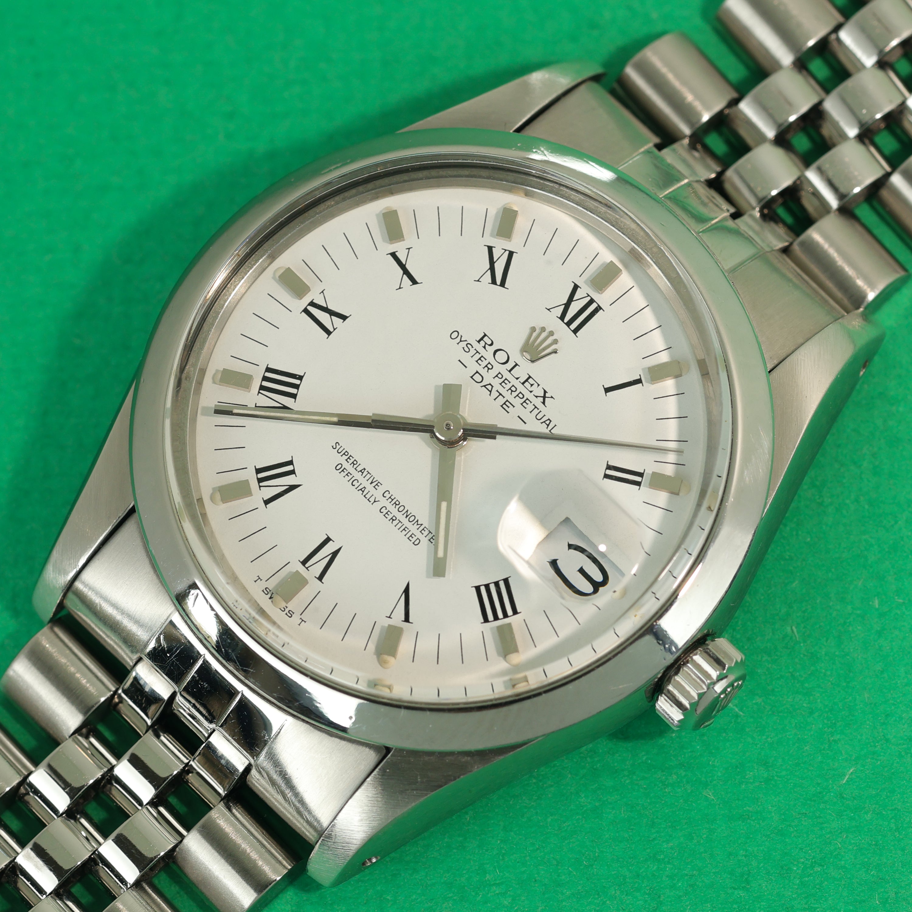 Rolex Oyster Perpetual Date Ref. 15000 White Roman Dial