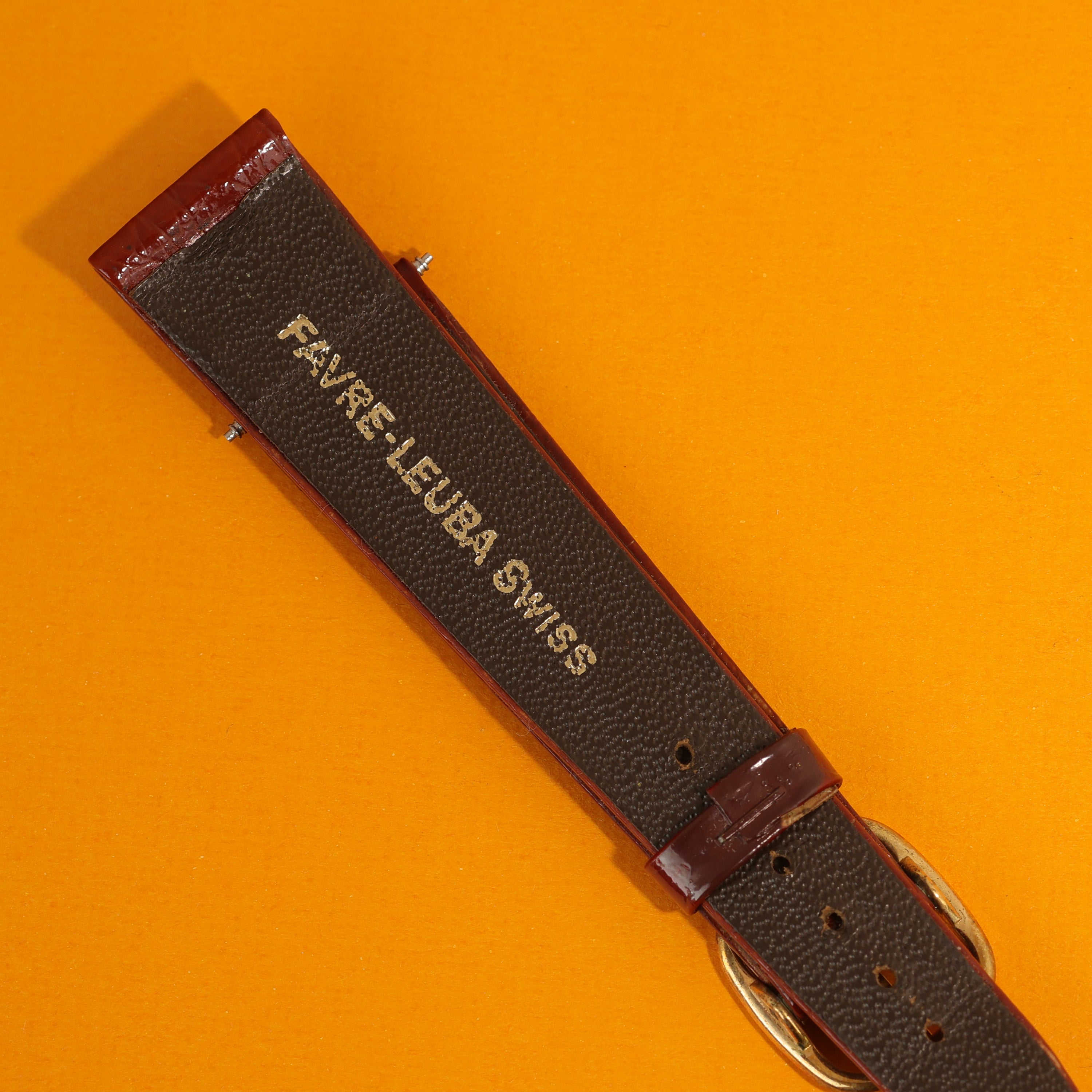 Favre Leuba Tortoise Shell Bullseye Dial Gold Plated