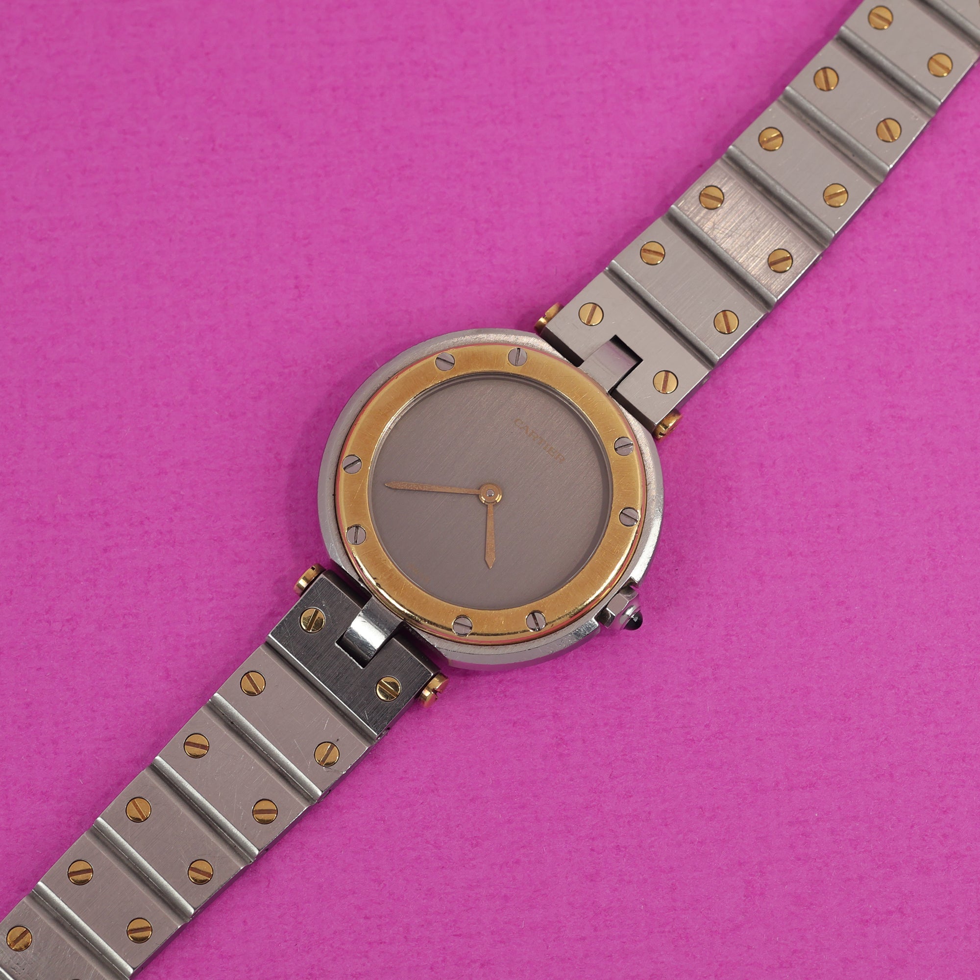 Cartier Santos Ref. 8191 Grey Slate Dial Steel and Gold