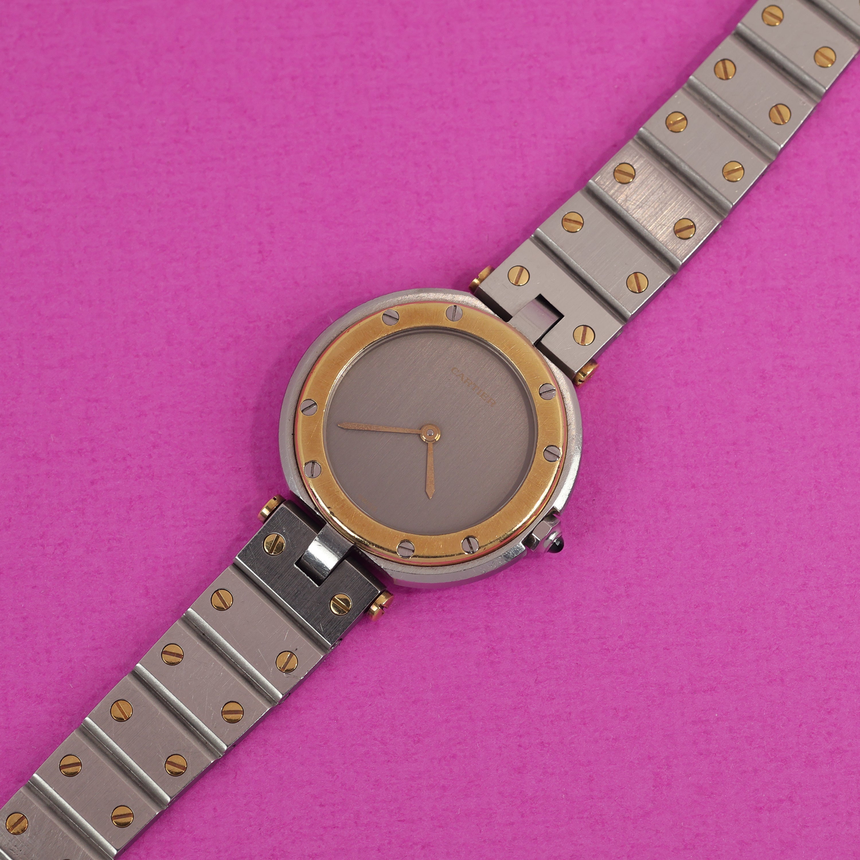 Cartier Santos Ref. 8191 Grey Slate Dial Steel and Gold