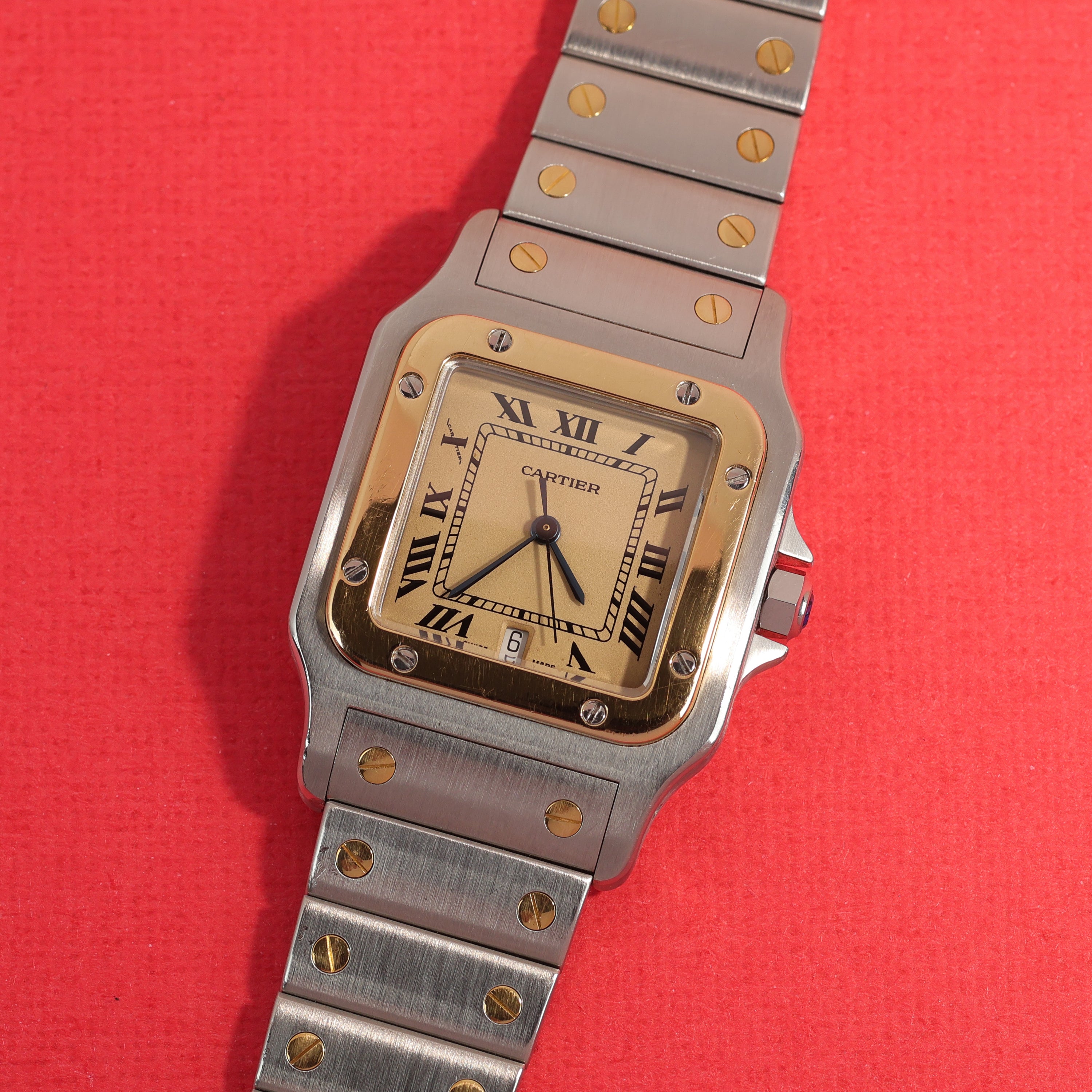 Cartier Santos Ref. 187901 Creamy Dial Steel and Gold