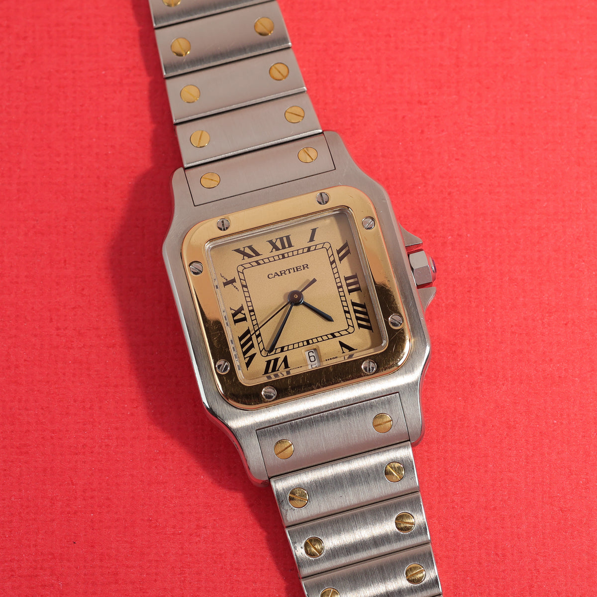 Cartier Santos Ref. 187901 Creamy Dial Steel and Gold