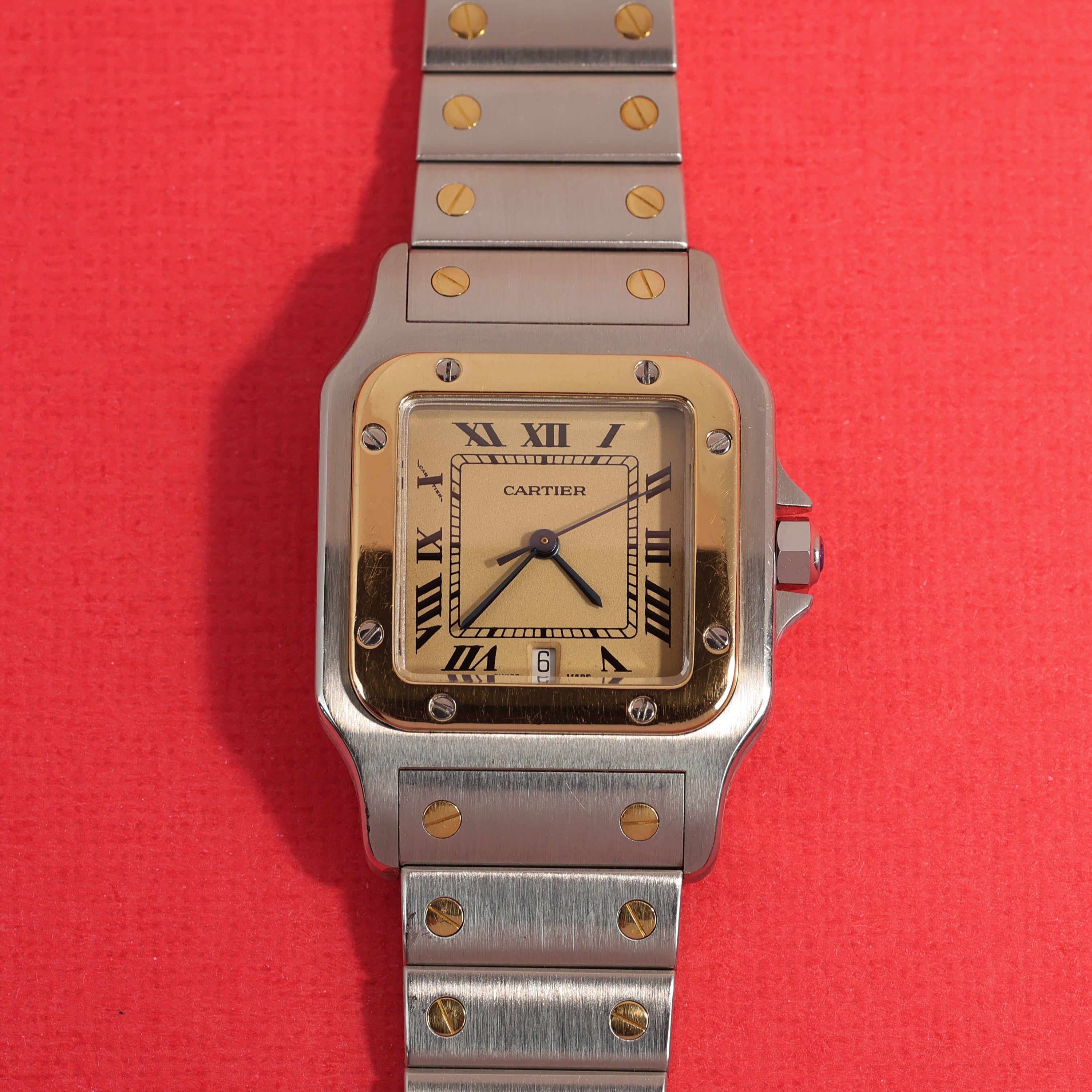 Cartier Santos Ref. 187901 Creamy Dial Steel and Gold