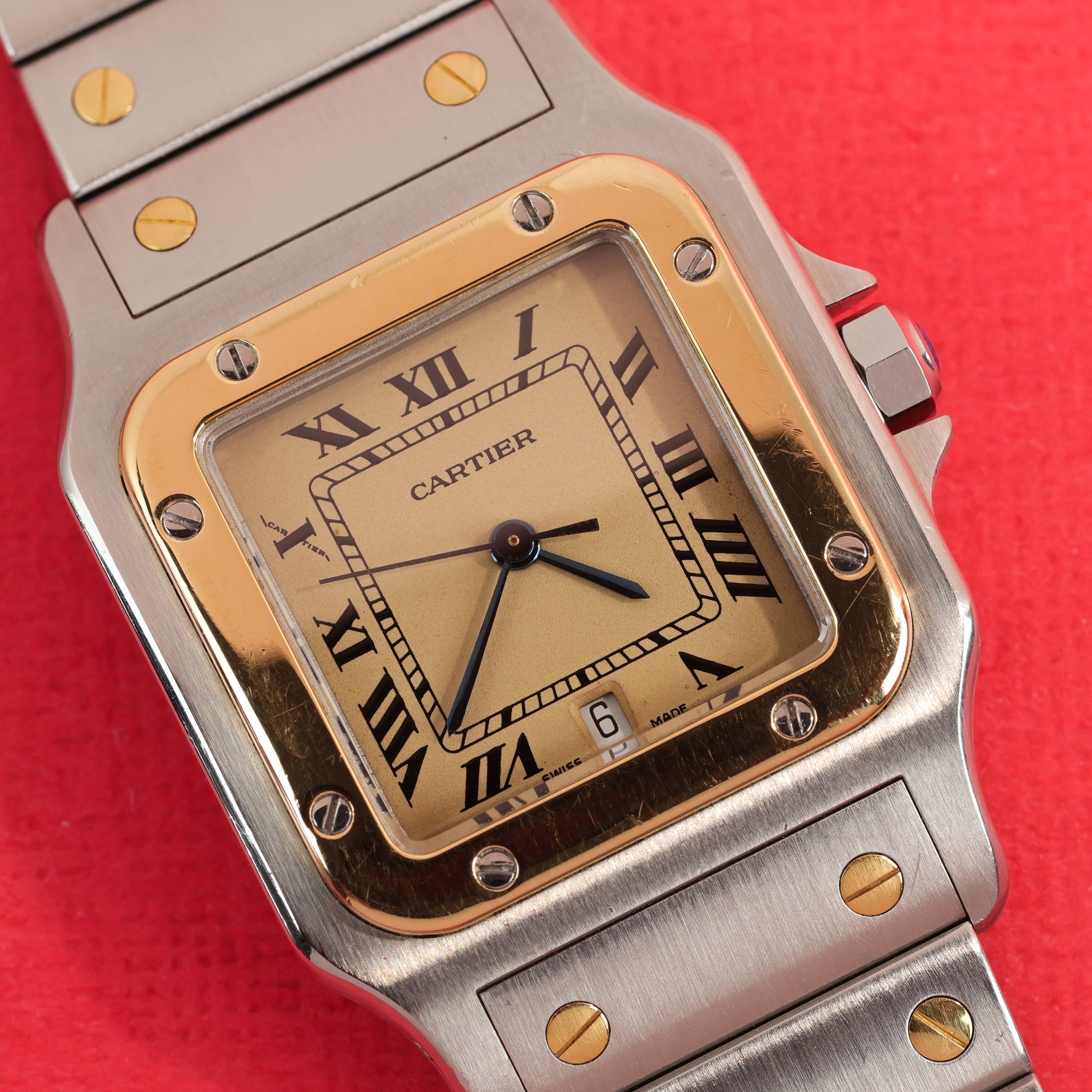 Cartier Santos Ref. 187901 Creamy Dial Steel and Gold