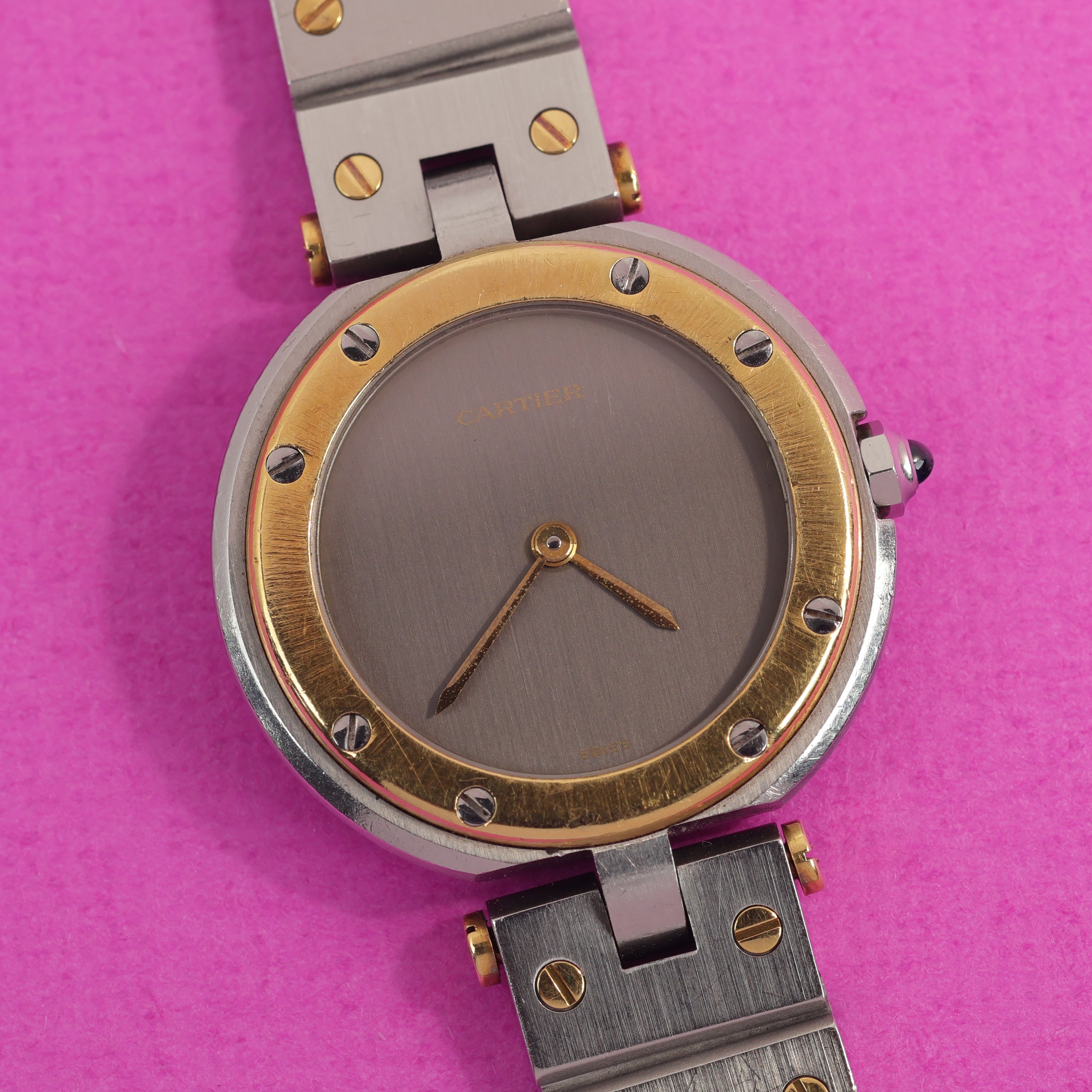 Cartier Santos Ref. 8191 Grey Slate Dial Steel and Gold