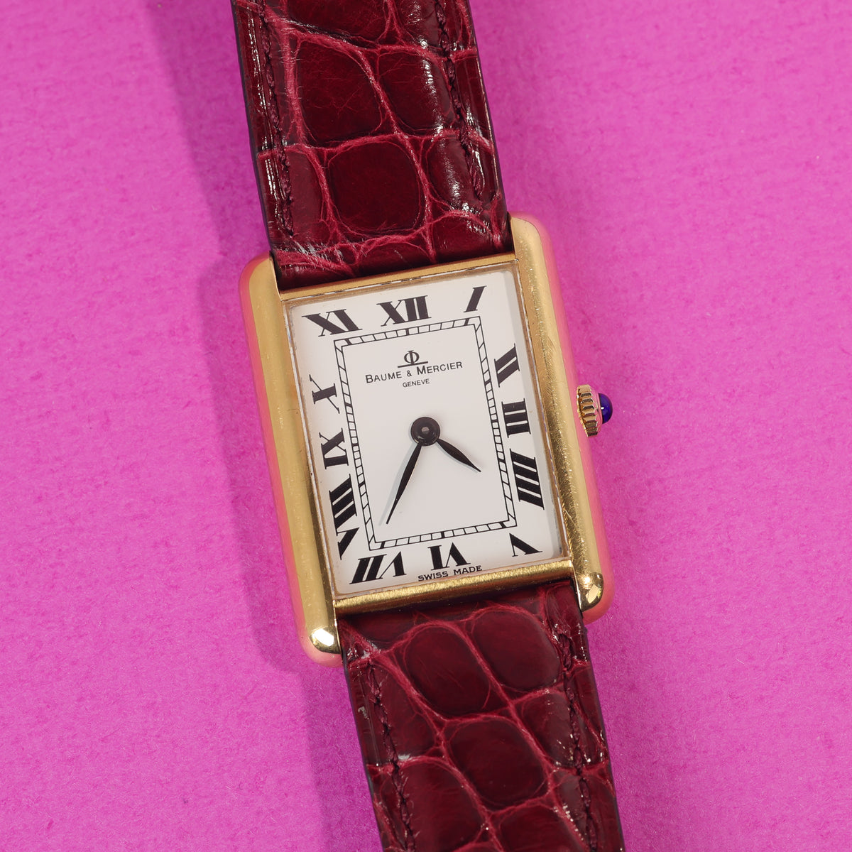 Baume & Mercier Tank Style Ref. 37077 18K Yellow Gold